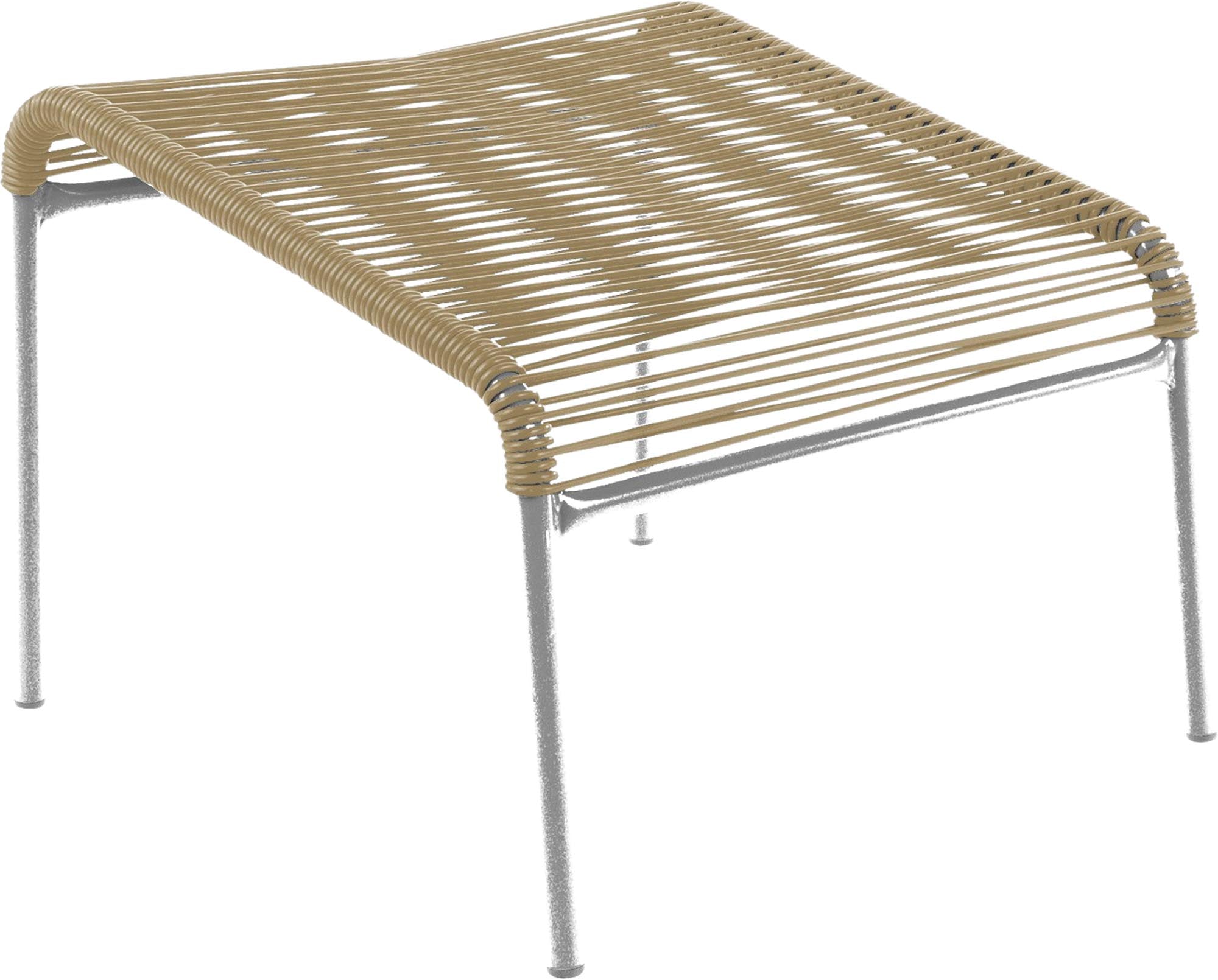 Säntis Spaghetti-Fusshocker in Pastellbraun präsentiert im Onlineshop von KAQTU Design AG. Hocker Outdoor ist von Schaffner