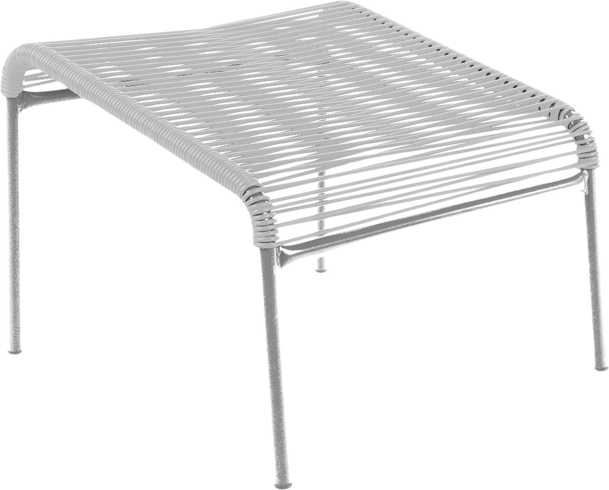 Säntis Spaghetti-Fusshocker in Weiss präsentiert im Onlineshop von KAQTU Design AG. Hocker Outdoor ist von Schaffner
