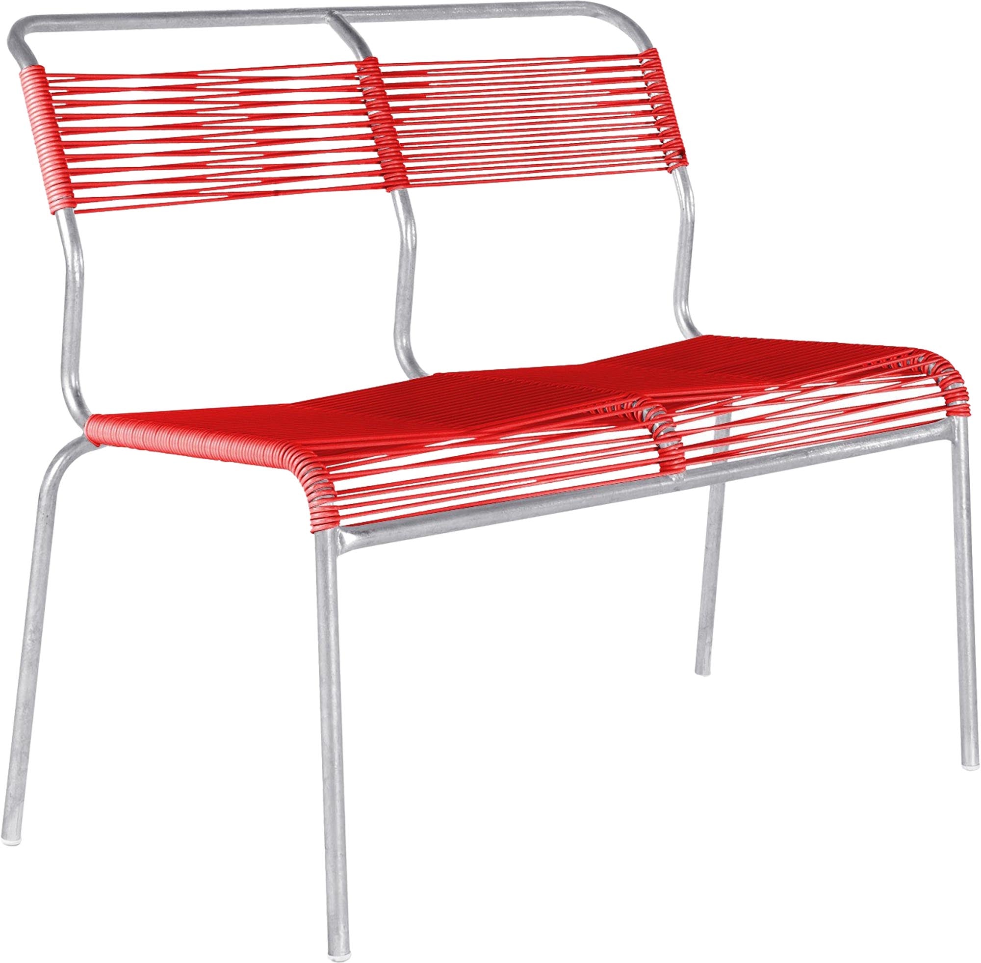 Entdecken Sie die elegante Spaghetti-Bank Säntis 2er von Schaffner – ideal für Garten und Terrasse, vereint Komfort und modernes Design.