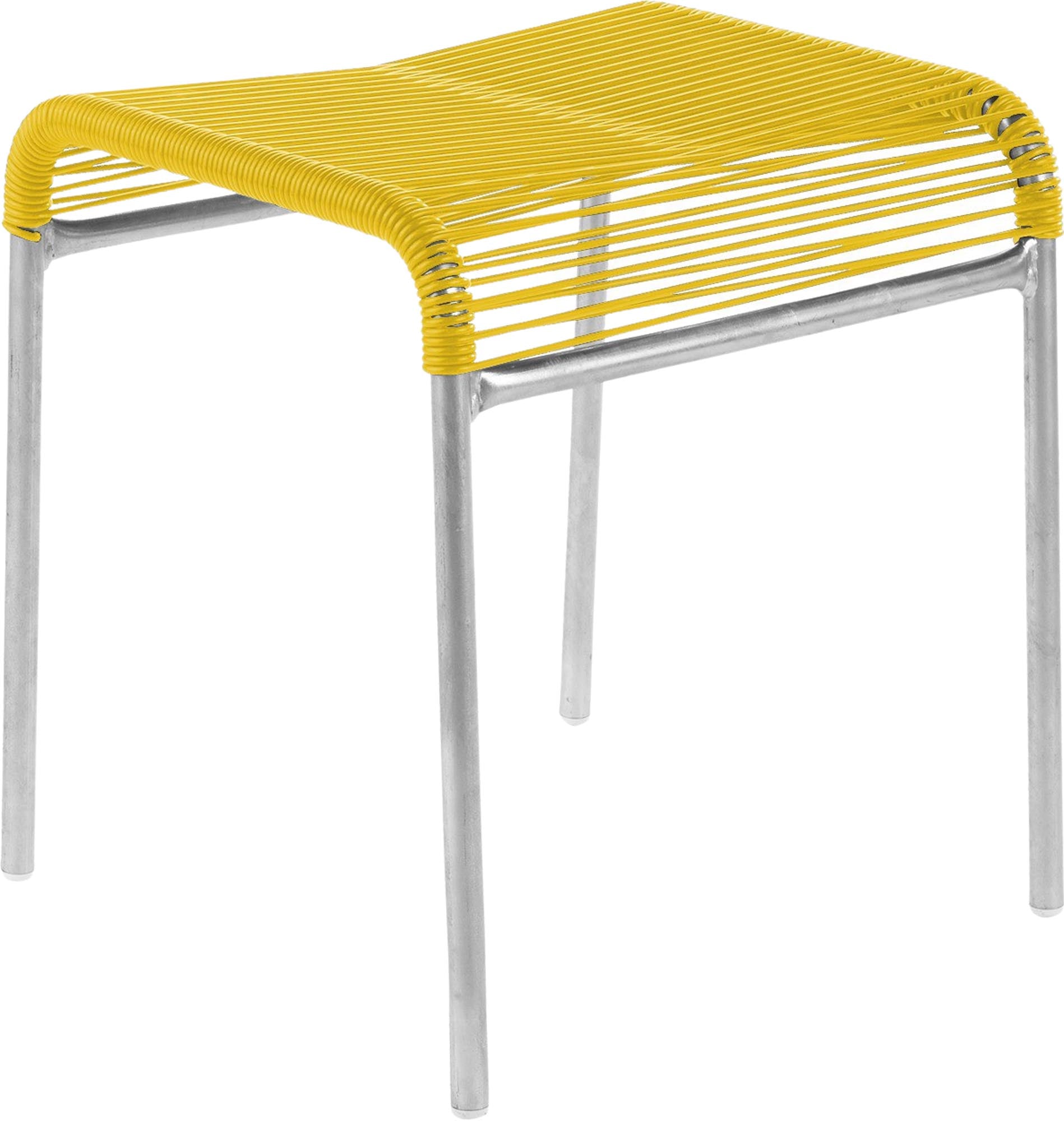 Säntis Spaghetti-1er-Hocker von Schaffner – wetterfest, langlebig, recyceltes Meeresplastik, Schweizer Qualität, Outdoor-Möbel, Garten, Balkon.