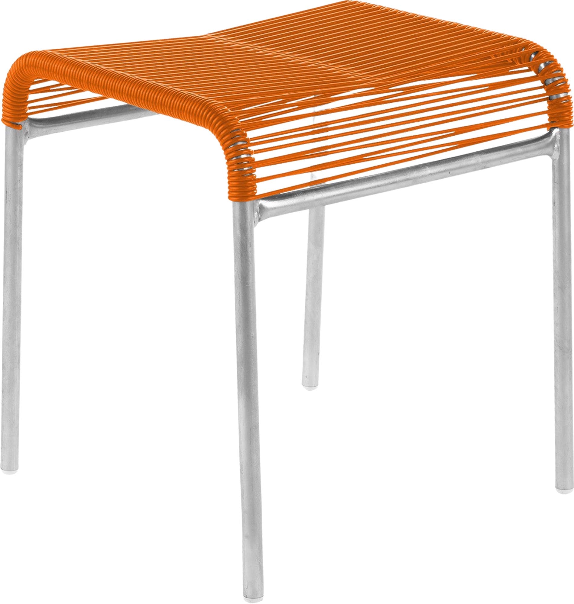 Säntis Spaghetti-1er-Hocker in Orange präsentiert im Onlineshop von KAQTU Design AG. Hocker Outdoor ist von Schaffner