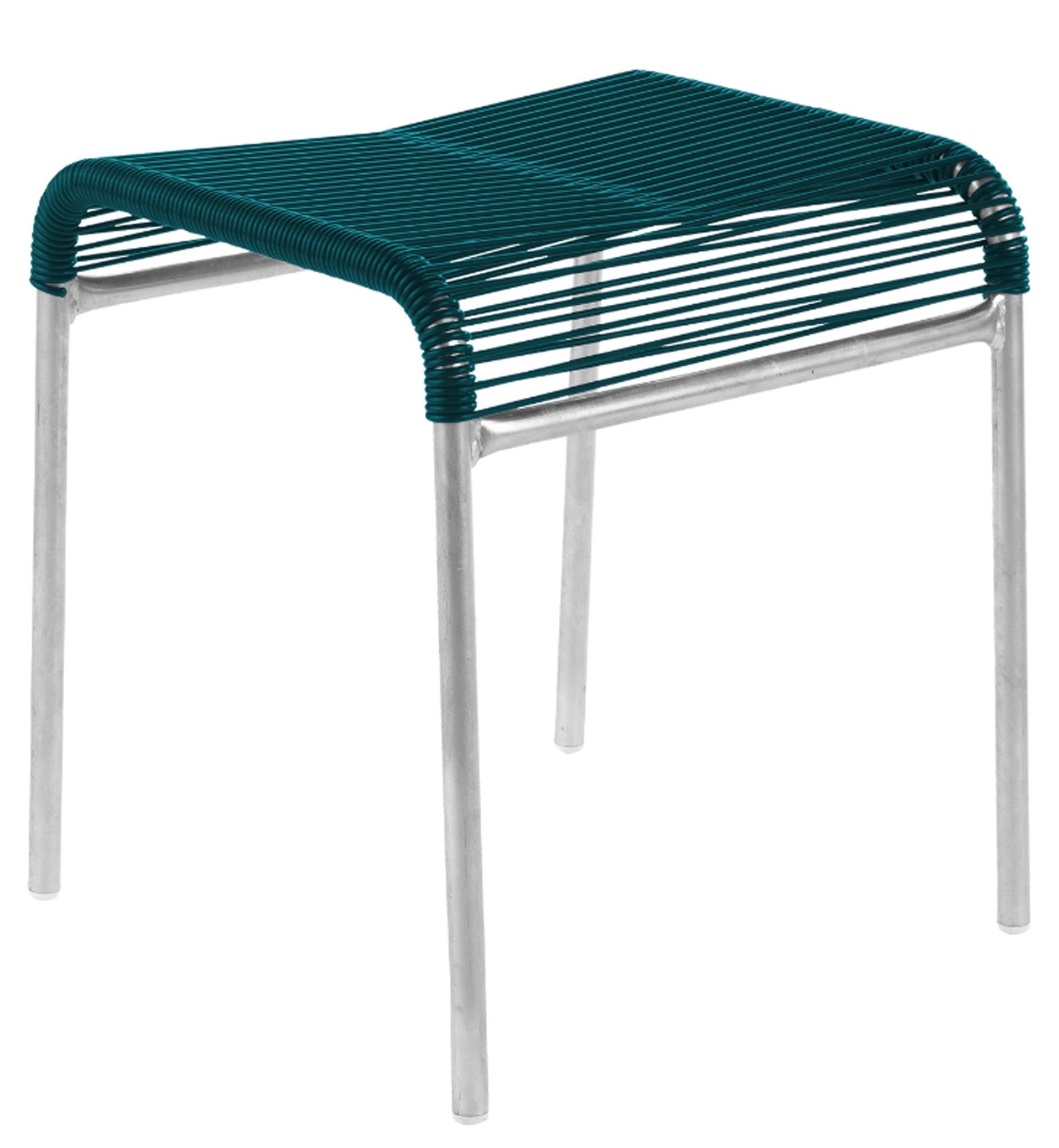 Säntis Spaghetti-1er-Hocker in Kaliblau / Feuerverzinkt präsentiert im Onlineshop von KAQTU Design AG. Hocker Outdoor ist von Schaffner