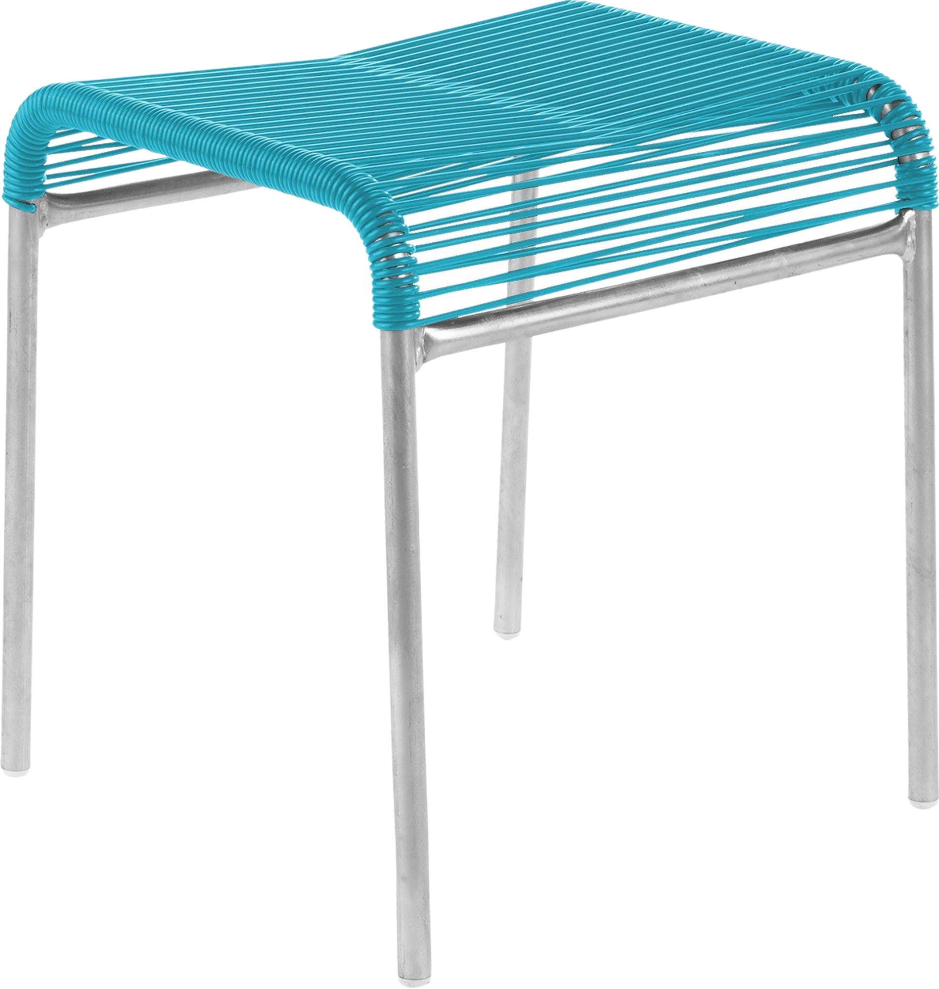 Schaffner Säntis Spaghetti-1er-Hocker: Moderner, wetterfester Outdoor-Hocker aus recyceltem Meeresplastik, Schweizer Qualität, langlebig, pflegeleicht und stilvoll.