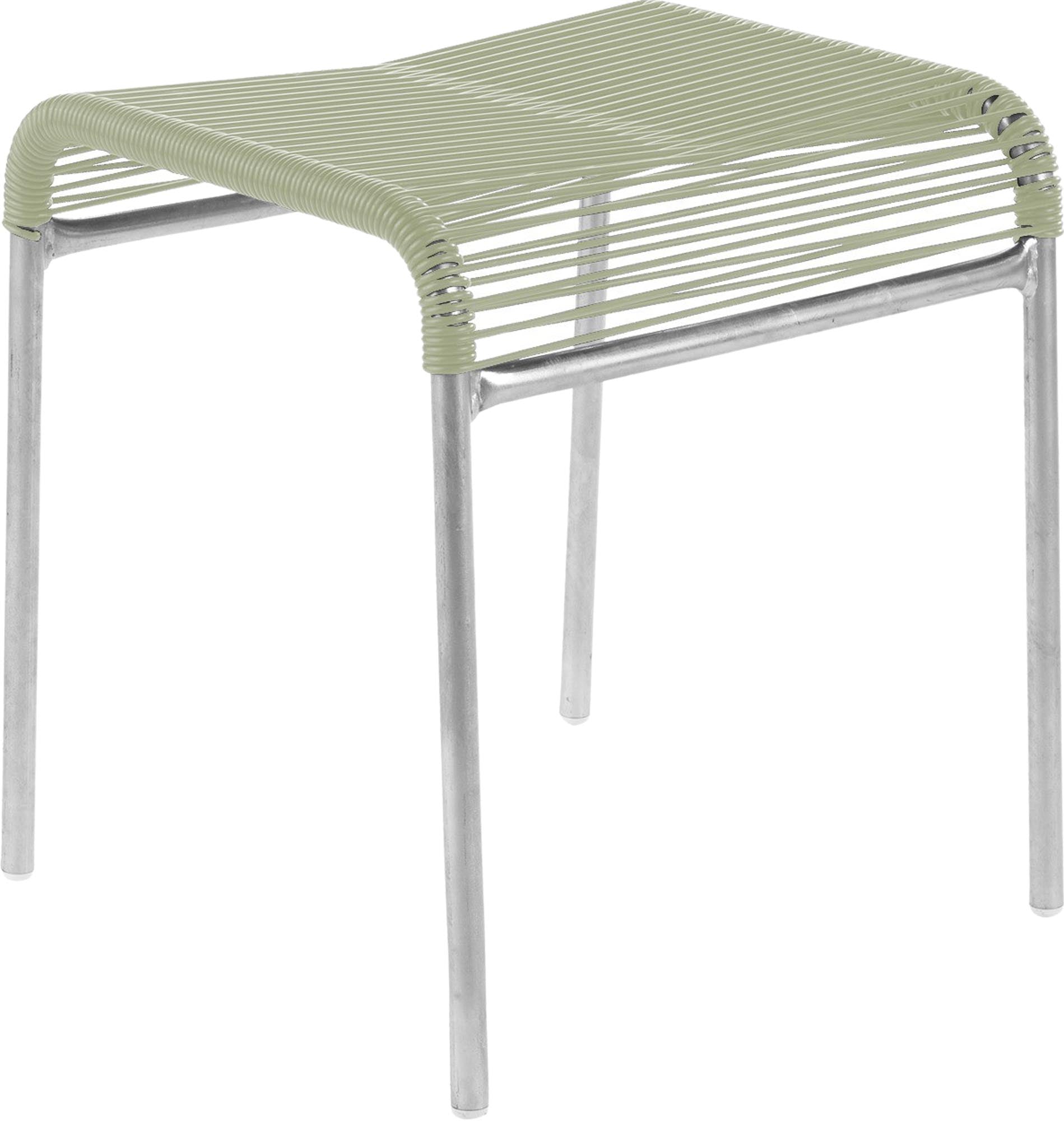 Säntis Spaghetti-1er-Hocker in Pastellgrün präsentiert im Onlineshop von KAQTU Design AG. Hocker Outdoor ist von Schaffner