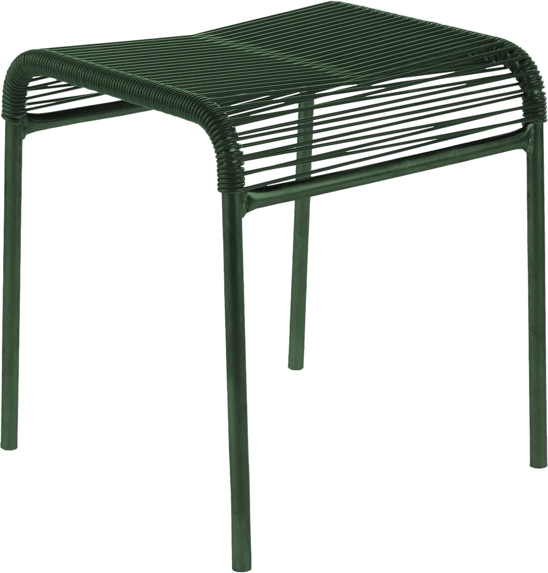 Schaffner Säntis Spaghetti-1er-Hocker: Moderner, wetterfester Outdoor-Hocker aus nachhaltigem Material, perfekt für Terrasse, Balkon und Garten in Schweizer Qualität.