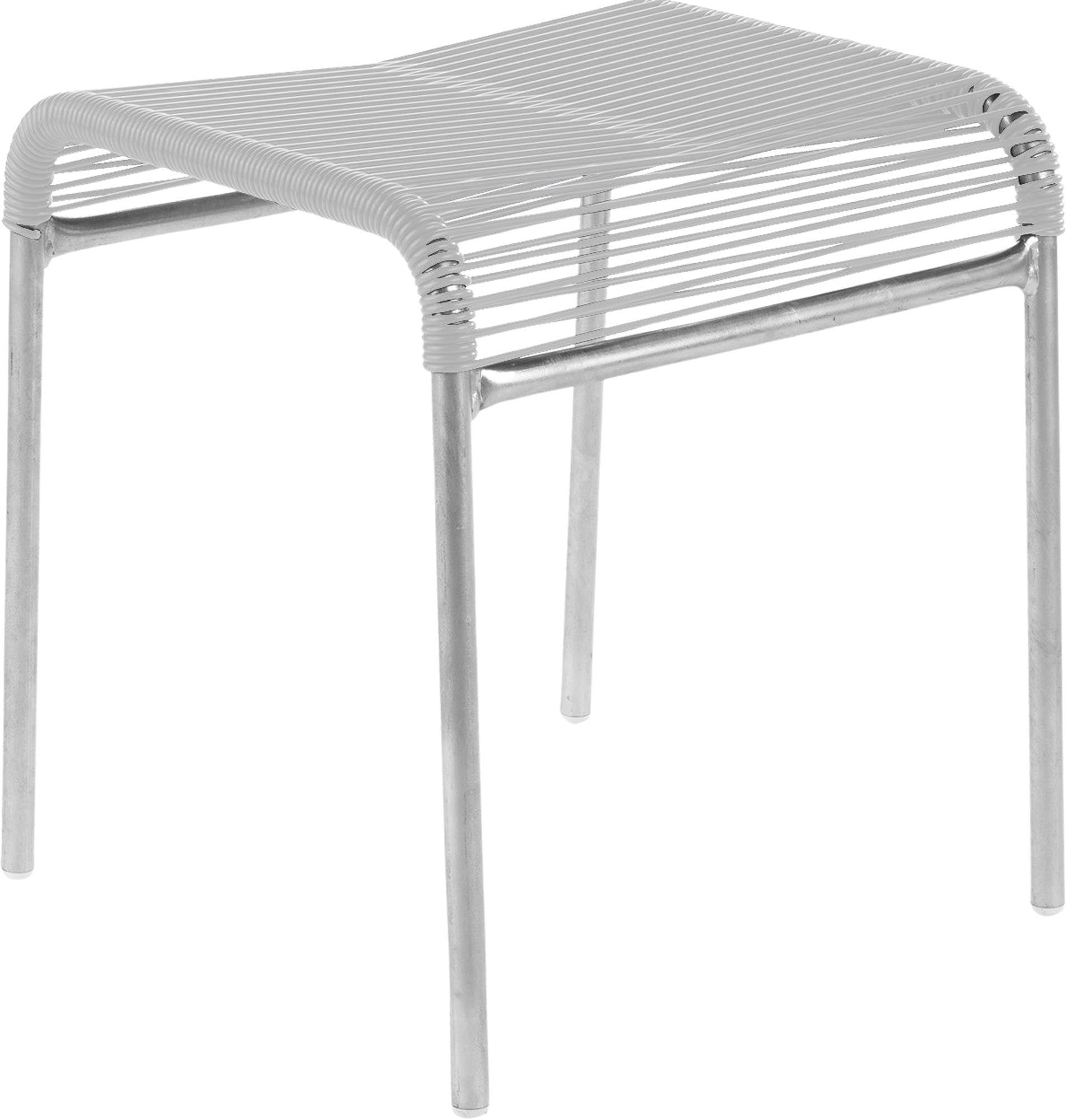 Schaffner Säntis Spaghetti-1er-Hocker: Moderner, wetterfester Outdoor-Hocker mit nachhaltigem OceanYarn®-Design, Schweizer Qualität, langlebig und stilvoll.