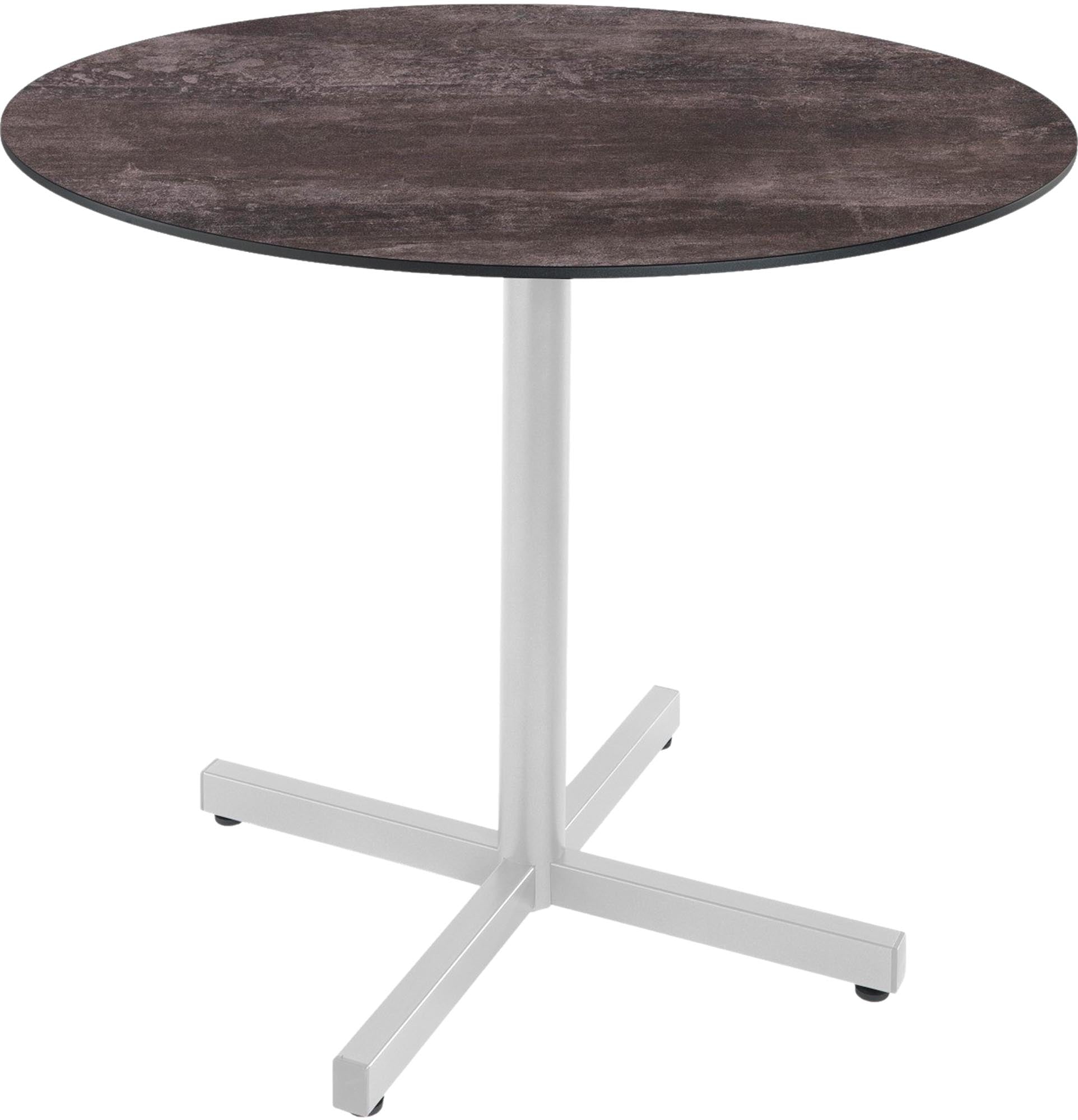 Luzern Glasfaser-Gartentisch Decor ø100 klappbar in Stromboli dunkel / Weiss präsentiert im Onlineshop von KAQTU Design AG. Gartentisch ist von Schaffner