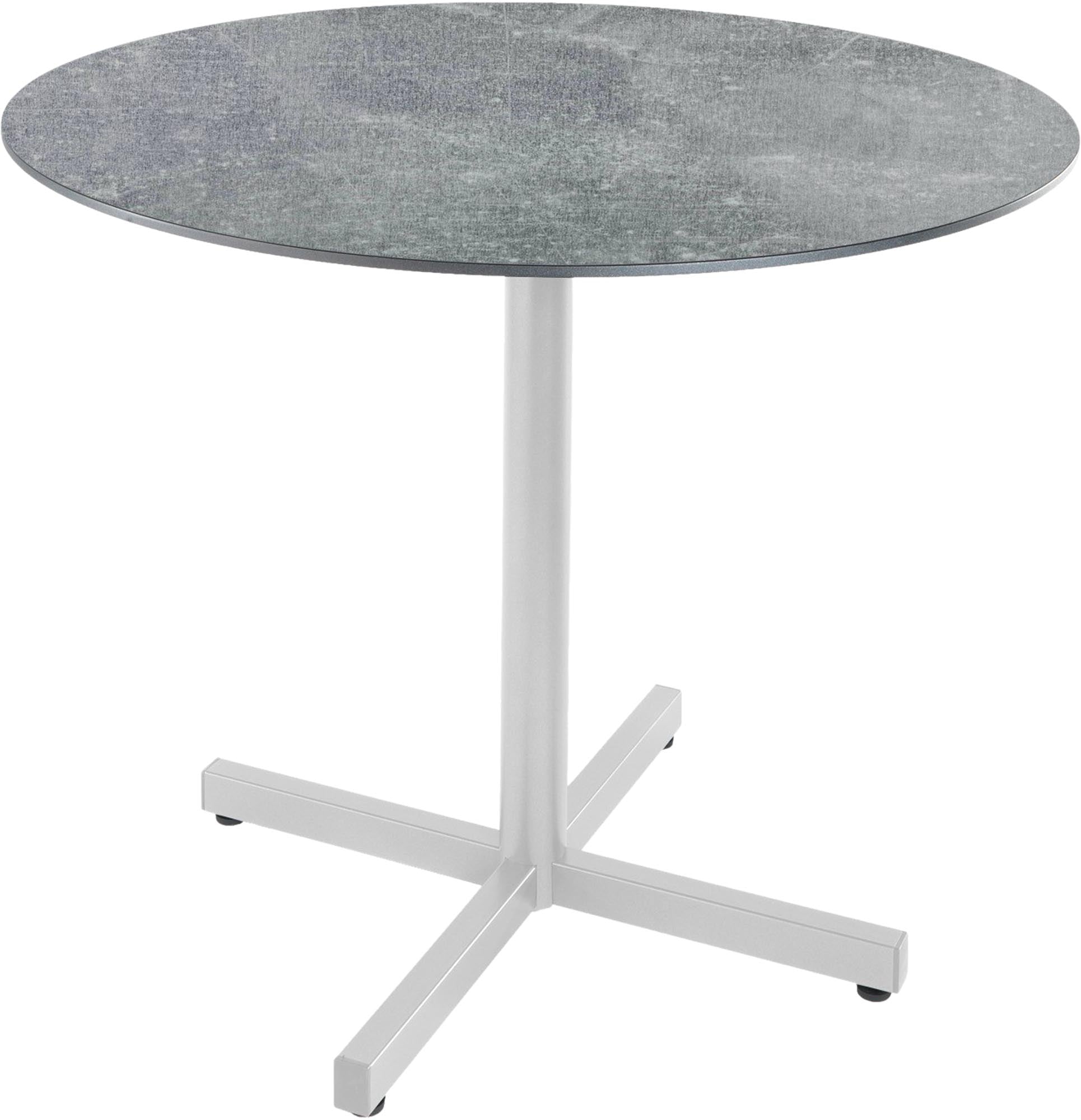 Luzern Glasfaser-Gartentisch Decor ø100 klappbar in Beton / Weiss präsentiert im Onlineshop von KAQTU Design AG. Gartentisch ist von Schaffner