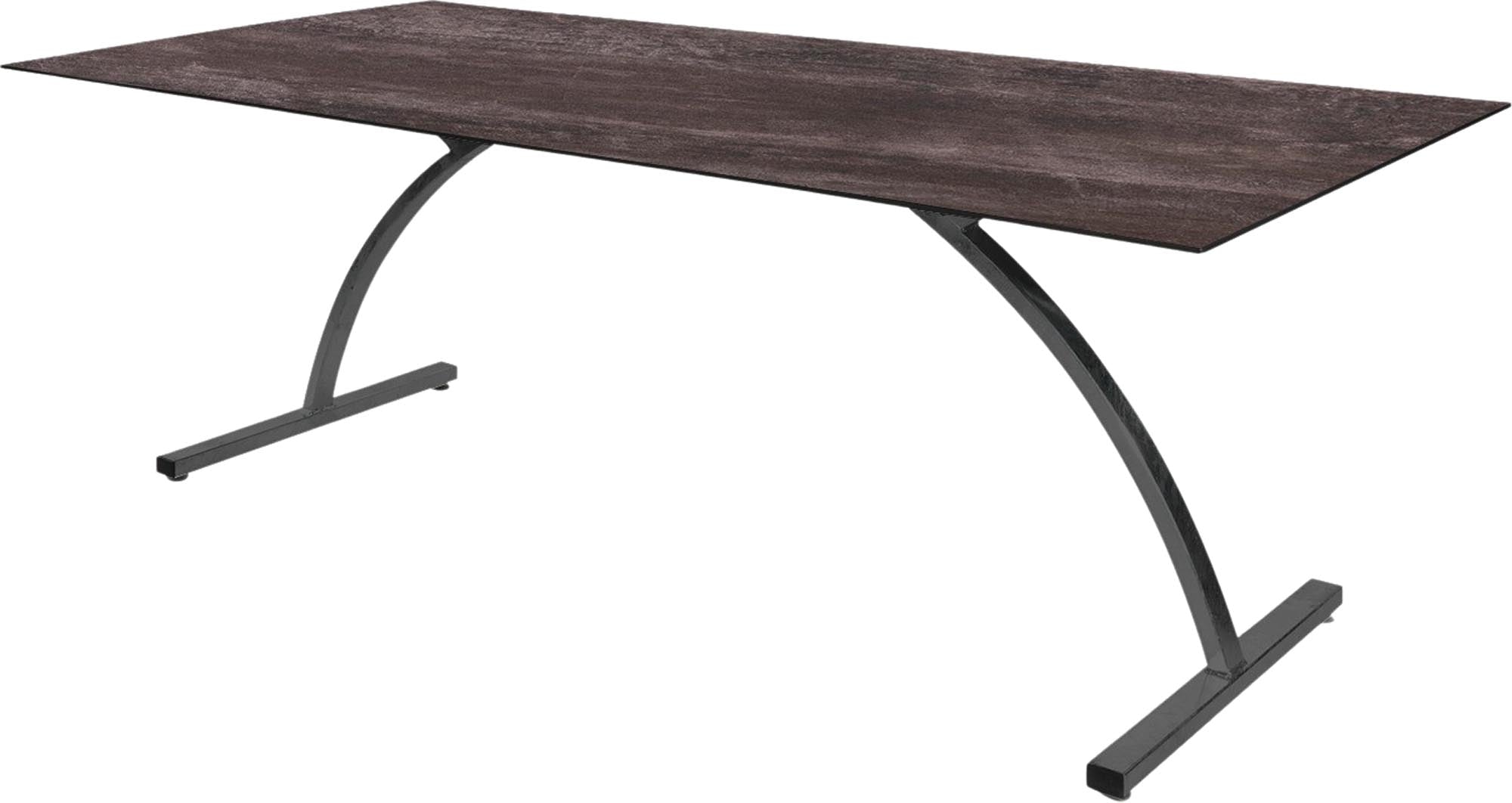 Stilvoller Bernardino Gartentisch aus Glasfaser, 220x100 cm, klappbar, wetterfest, UV-beständig, langlebig, pflegeleicht – perfekt für Garten, Balkon oder Terrasse.