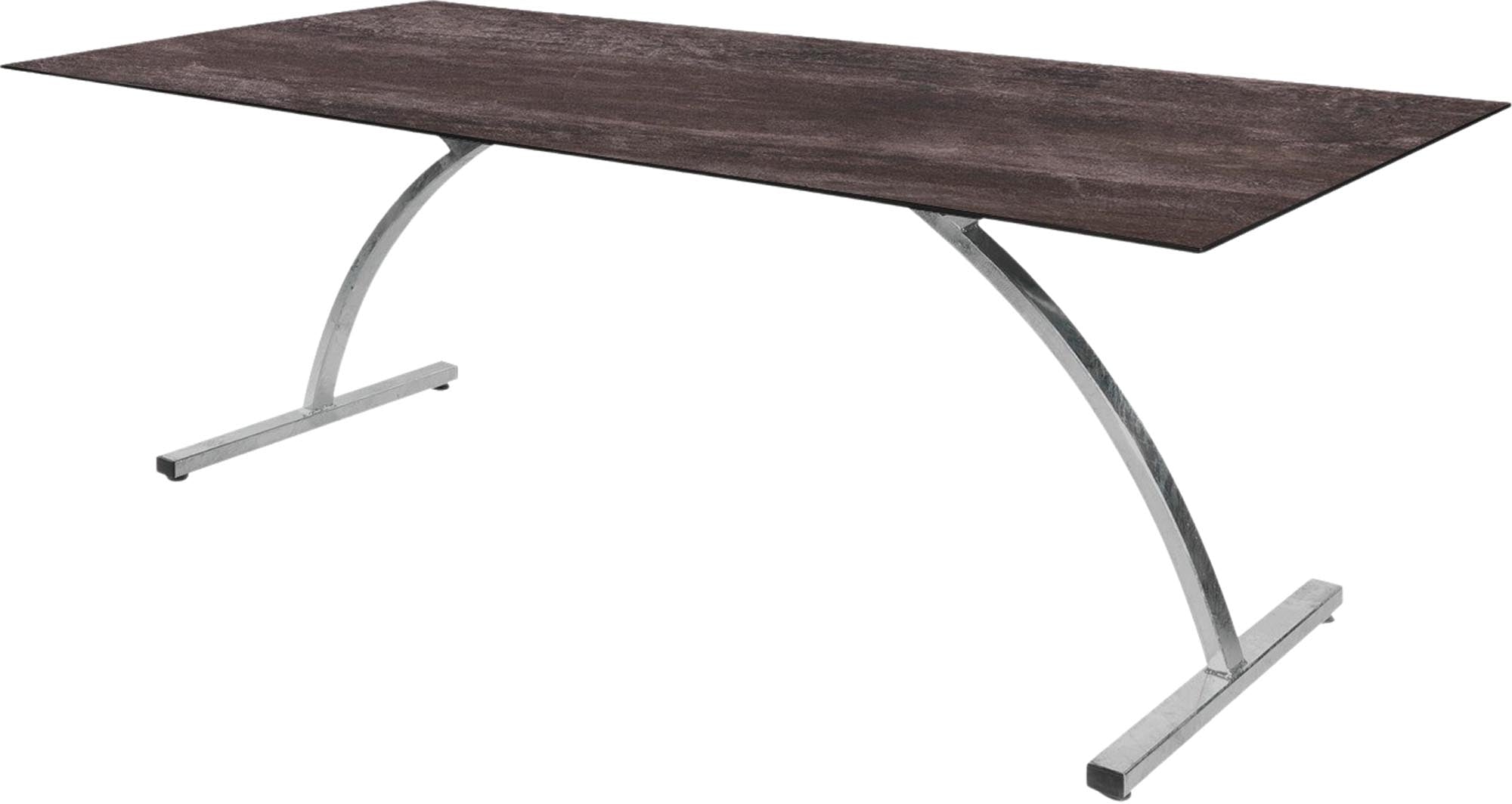 Eleganter klappbarer Gartentisch Bernardino aus Glasfaser, 220x100 cm, perfekt für entspannte Stunden im Freien, wetterfest und langlebig.
