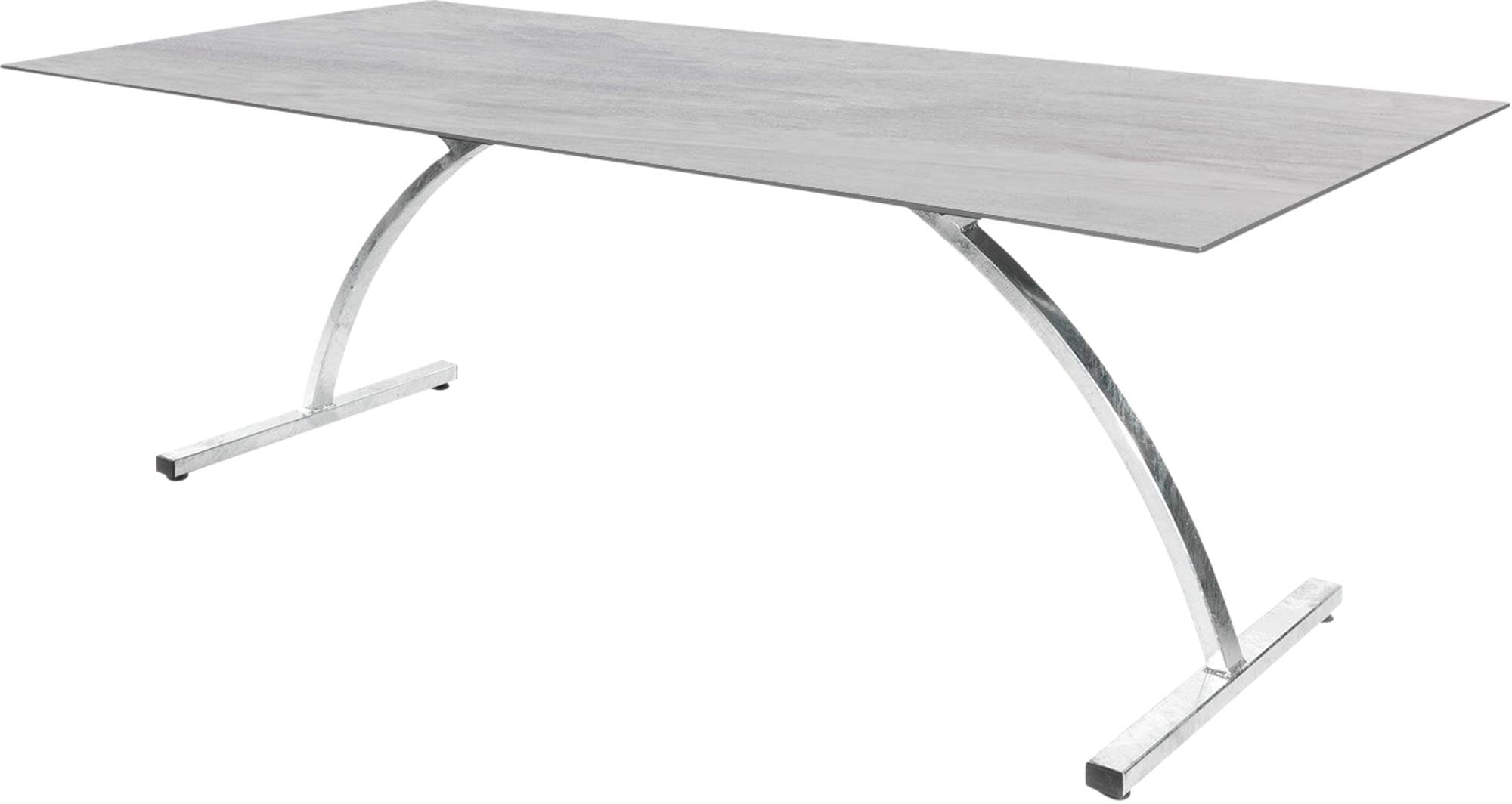 Moderner klappbarer Gartentisch Bernardino aus langlebigem Glasfaser, 220x100 cm, perfekt für Gartenpartys und gemütliche Abende im Freien.