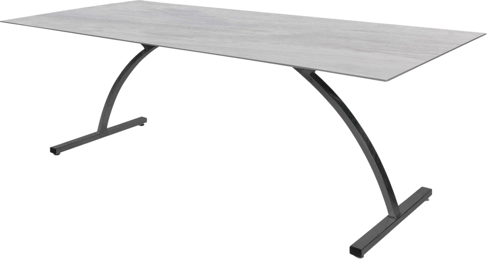 Hochwertiger Bernardino Gartentisch aus Glasfaser, 220x100 cm, klappbar, wetterfest, UV-beständig, robust, pflegeleicht, ideal für Garten, Balkon & Terrasse.
