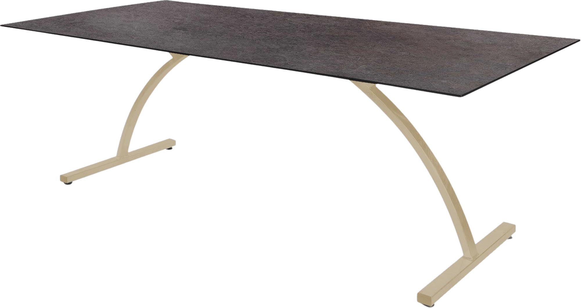 Eleganter klappbarer Gartentisch aus strapazierfähigem Glasfaser, 220x100 cm, ideal für entspannte Stunden im Freien, wetterfest und pflegeleicht.