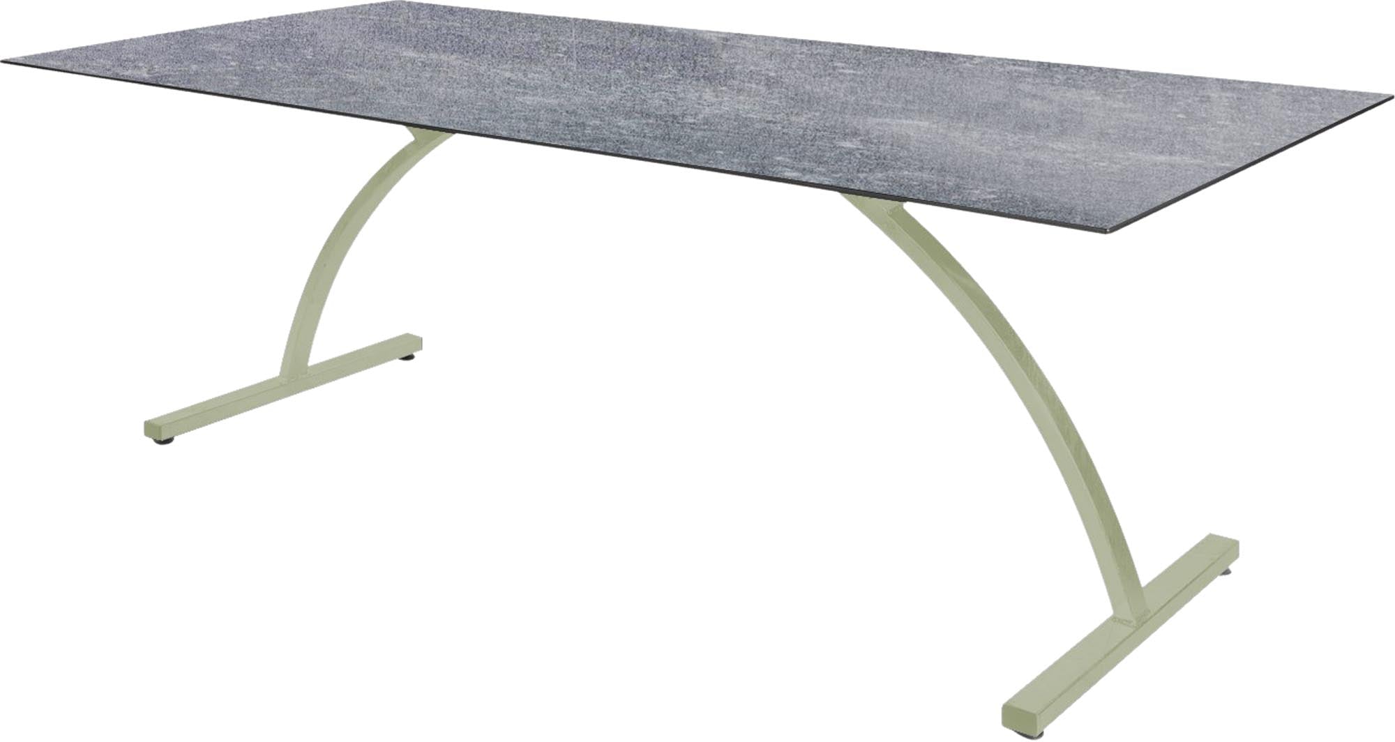 Stilvoller, klappbarer Gartentisch aus wetterfestem Glasfaser, 220x100 cm, UV-beständig, robust, leicht zu reinigen – perfekt für Garten, Balkon oder Terrasse.