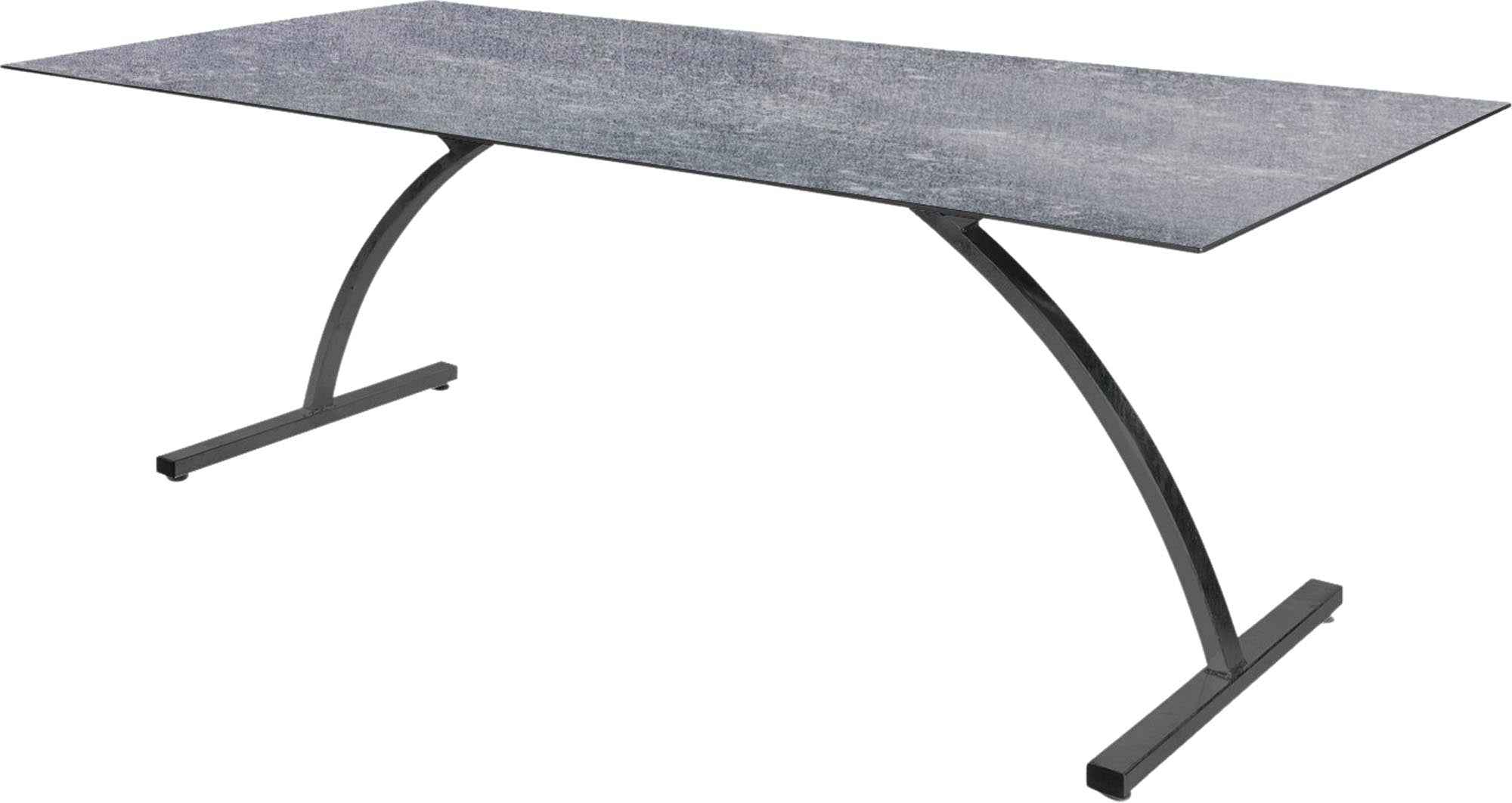 Hochwertiger, klappbarer Gartentisch aus wetterfestem Glasfaser, 220x100 cm, UV-beständig, stabil, pflegeleicht und ideal für Garten, Balkon oder Terrasse.