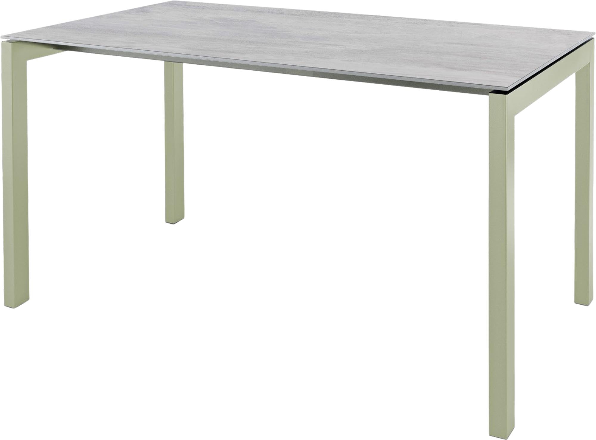 Moderner Gartentisch Luzern aus Glasfaser, 140x80 cm, ideal für Outdoor-Bereich, robust, pflegeleicht und stilvoll für jeden Garten.