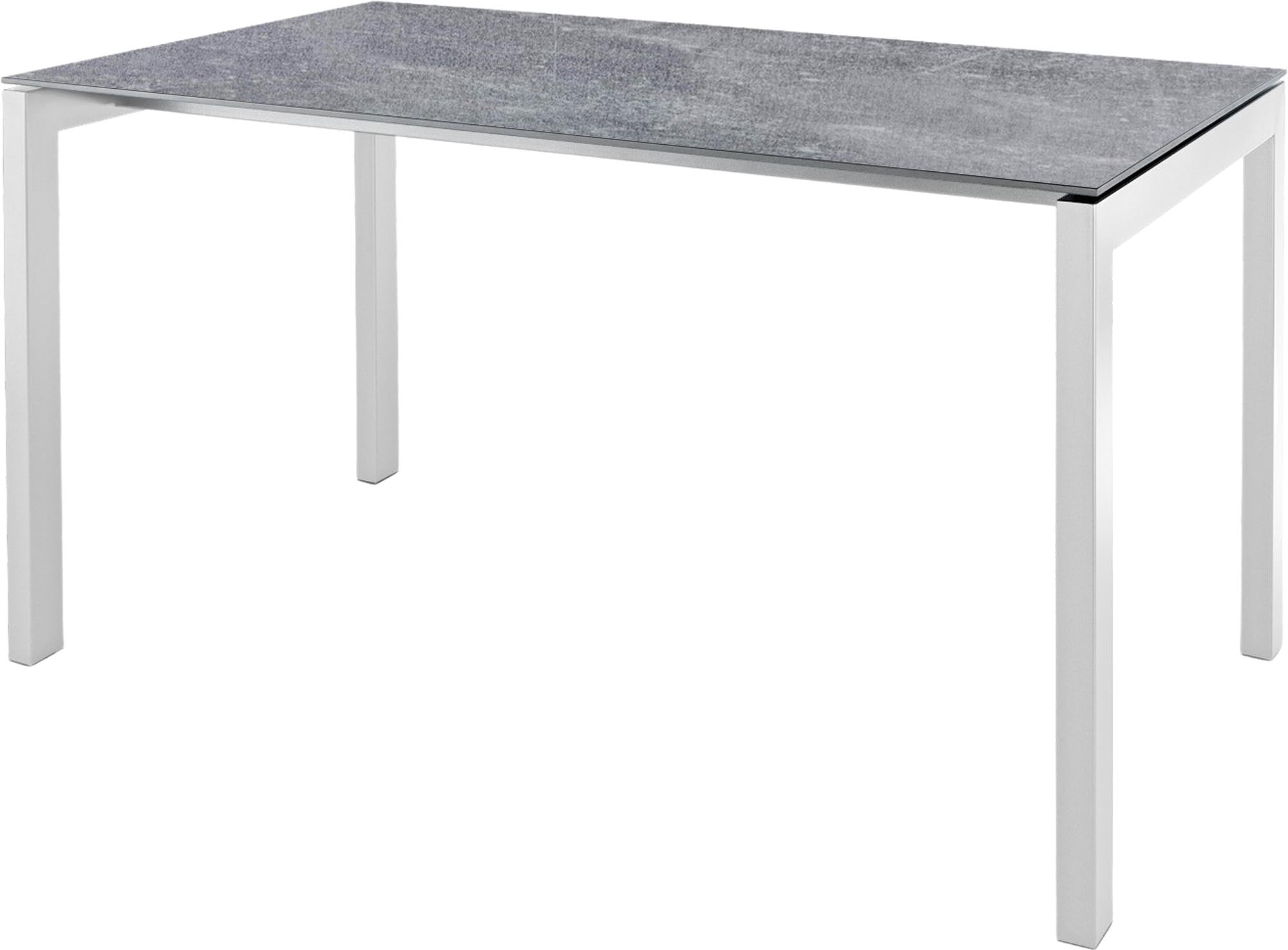 Eleganter Luzern Glasfaser-Gartentisch 140x80 von Schaffner: Wetterfest, ausziehbar, abklappbar, UV-beständig, langlebig und in modernen Farben für Ihren Outdoor-Bereich.