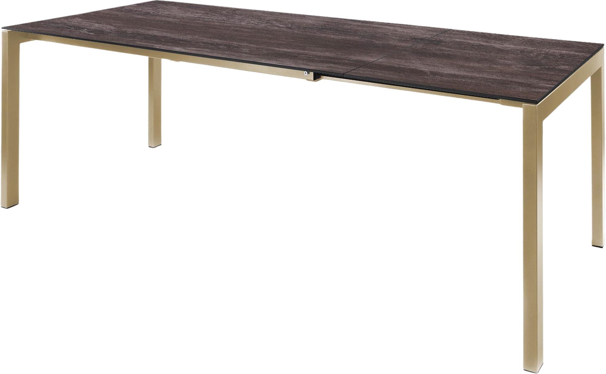Luzern Glasfaser-Gartentisch 220/280x100 ausziehbar in Stromboli dunkel präsentiert im Onlineshop von KAQTU Design AG. Gartentisch ist von Schaffner