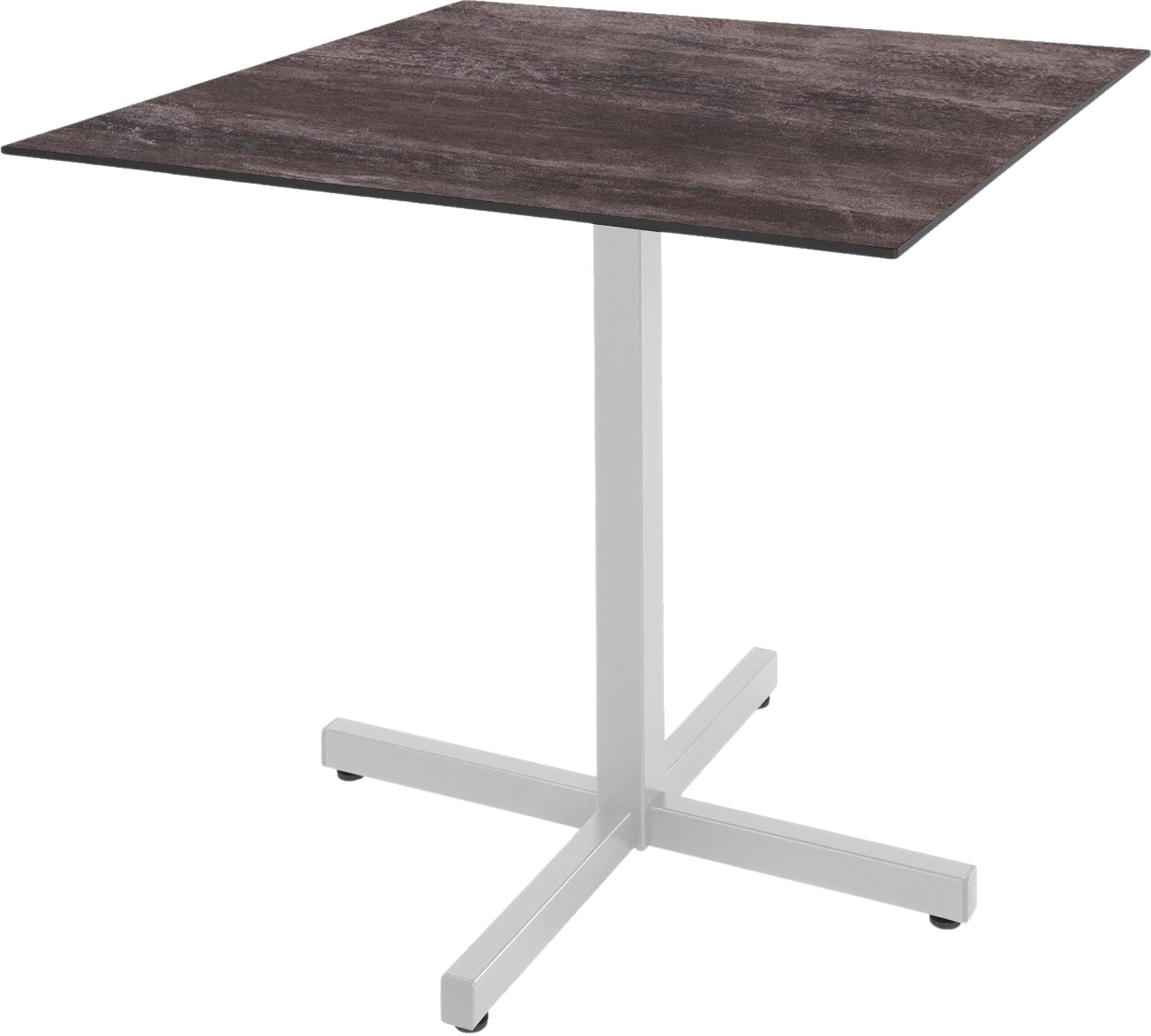 Luzern Glasfaser-Gartentisch Decor 80x80 klappbar in Stromboli dunkel präsentiert im Onlineshop von KAQTU Design AG. Gartentisch ist von Schaffner