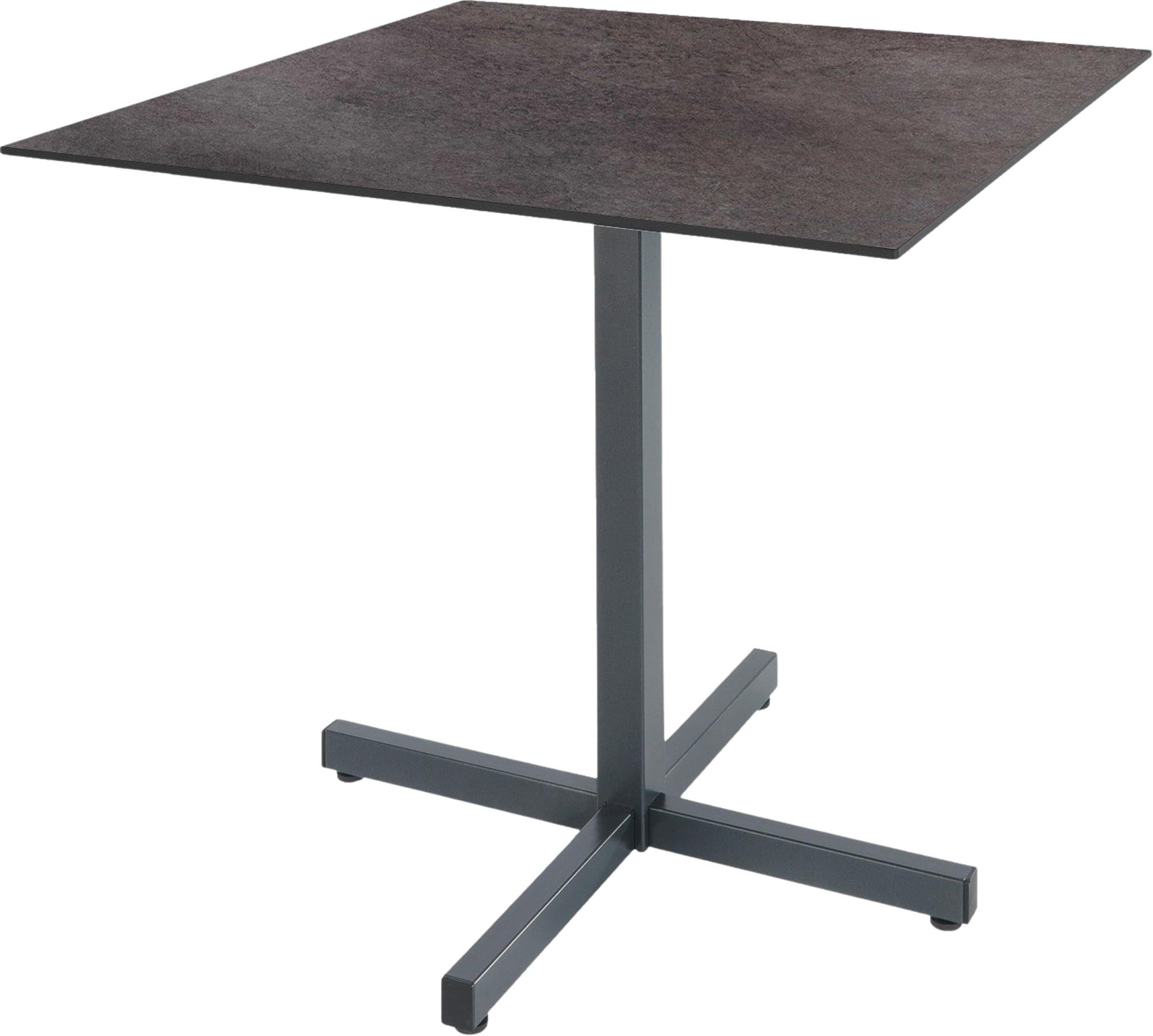 Eleganter, wetterfester Luzern Glasfaser-Gartentisch 80x80 cm, klappbar, UV-beständig, langlebig, pflegeleicht und perfekt für den Außenbereich.