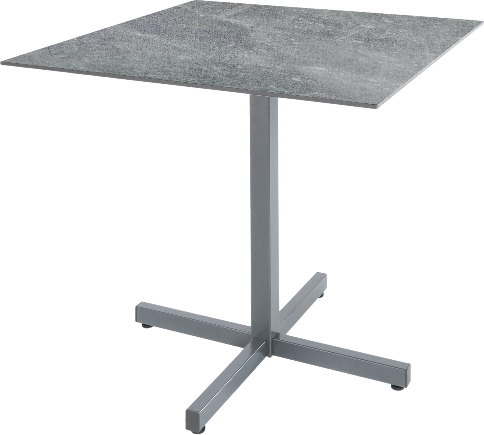 Hochwertiger Luzern Glasfaser-Gartentisch 80x80, klappbar, wetterfest, pflegeleicht und robust – perfekt für stilvolle und flexible Outdoor-Momente.