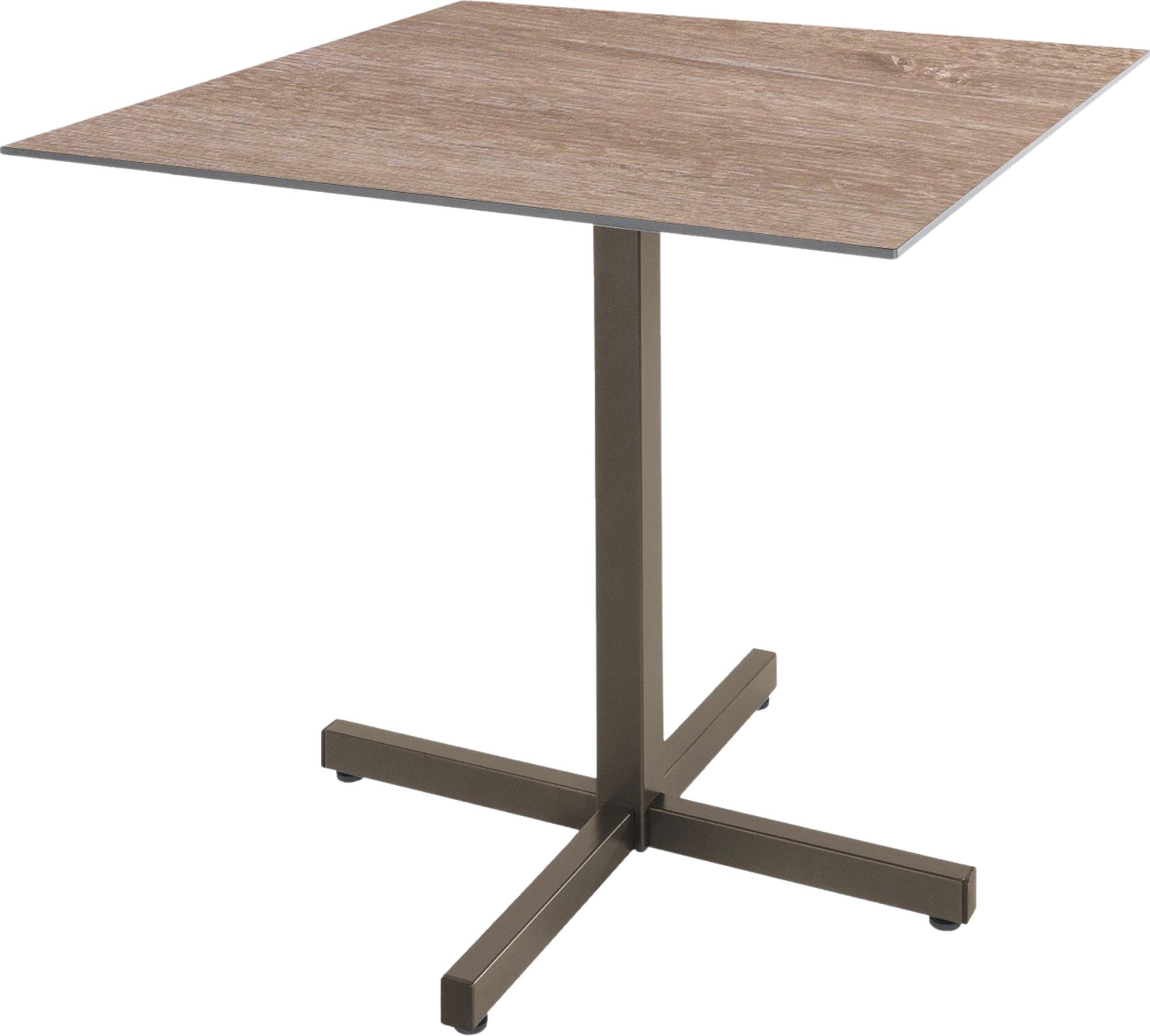 Entdecken Sie den stabilen Fiberglastisch Basel 80 x 80 von Schaffner – ideal für Garten und Terrasse, vereint Funktionalität und Stil.