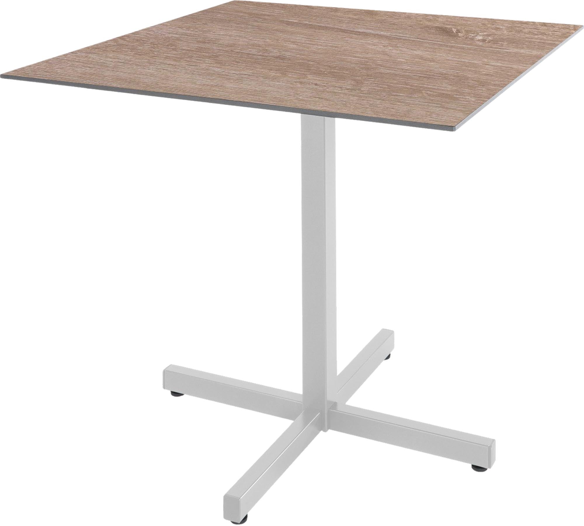 Luzern Glasfaser-Gartentisch 80x80 klappbar von Schaffner – wetterfest, robust, leicht zu reinigen, platzsparend und elegant für den Garten oder Balkon.