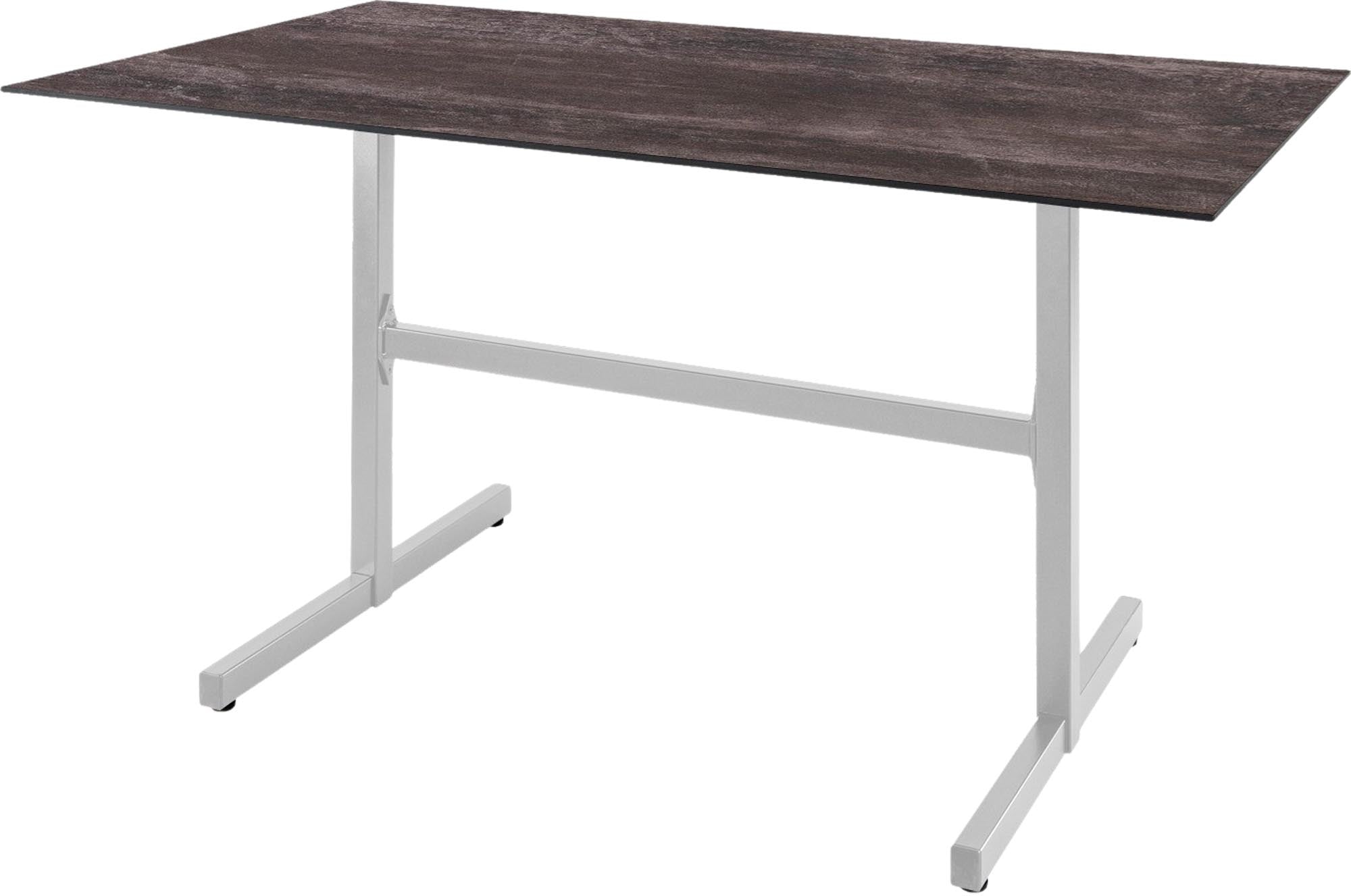 Moderner Fiberglastisch Basel 120 x 80 von Schaffner – ideal für stilvolle Terrassen und Balkone, robust und wetterfest.