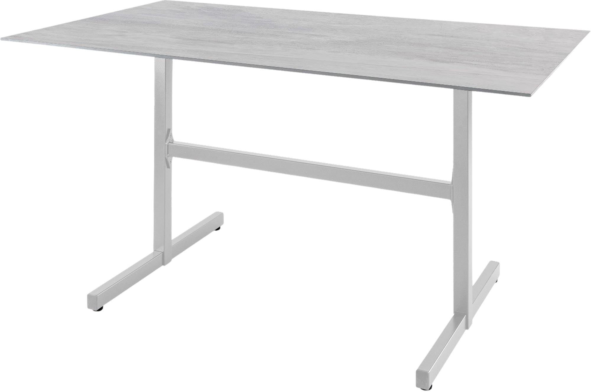 Hochwertiger, wetterfester Luzern Glasfaser-Gartentisch 120x80 cm, klappbar, langlebig, pflegeleicht und stilvoll – perfekt für Garten, Balkon und Terrasse.