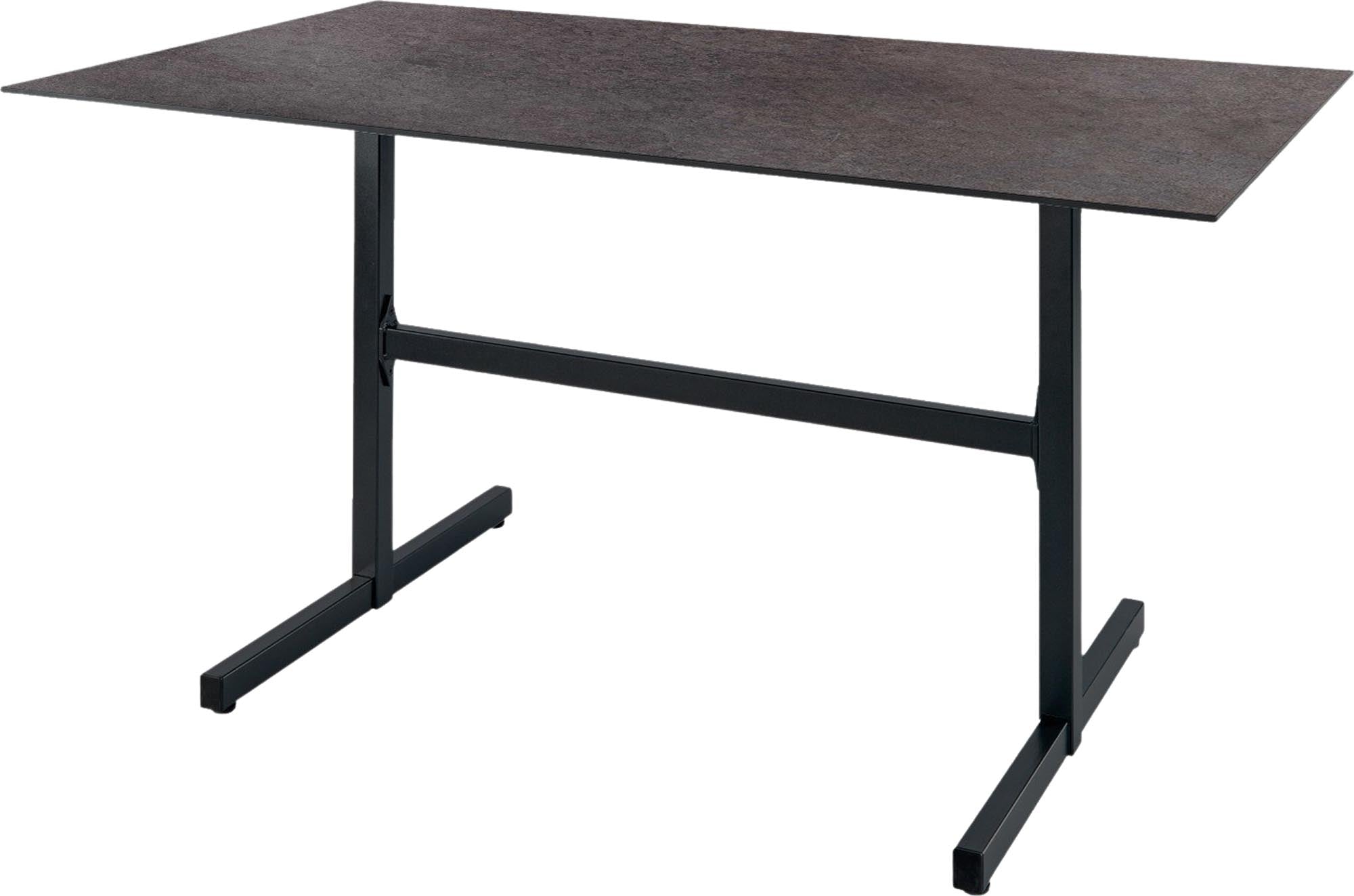 Hochwertiger, wetterfester Luzern Glasfaser-Gartentisch 120x80 cm, klappbar, langlebig und stilvoll – perfekt für Garten, Balkon und Terrasse.