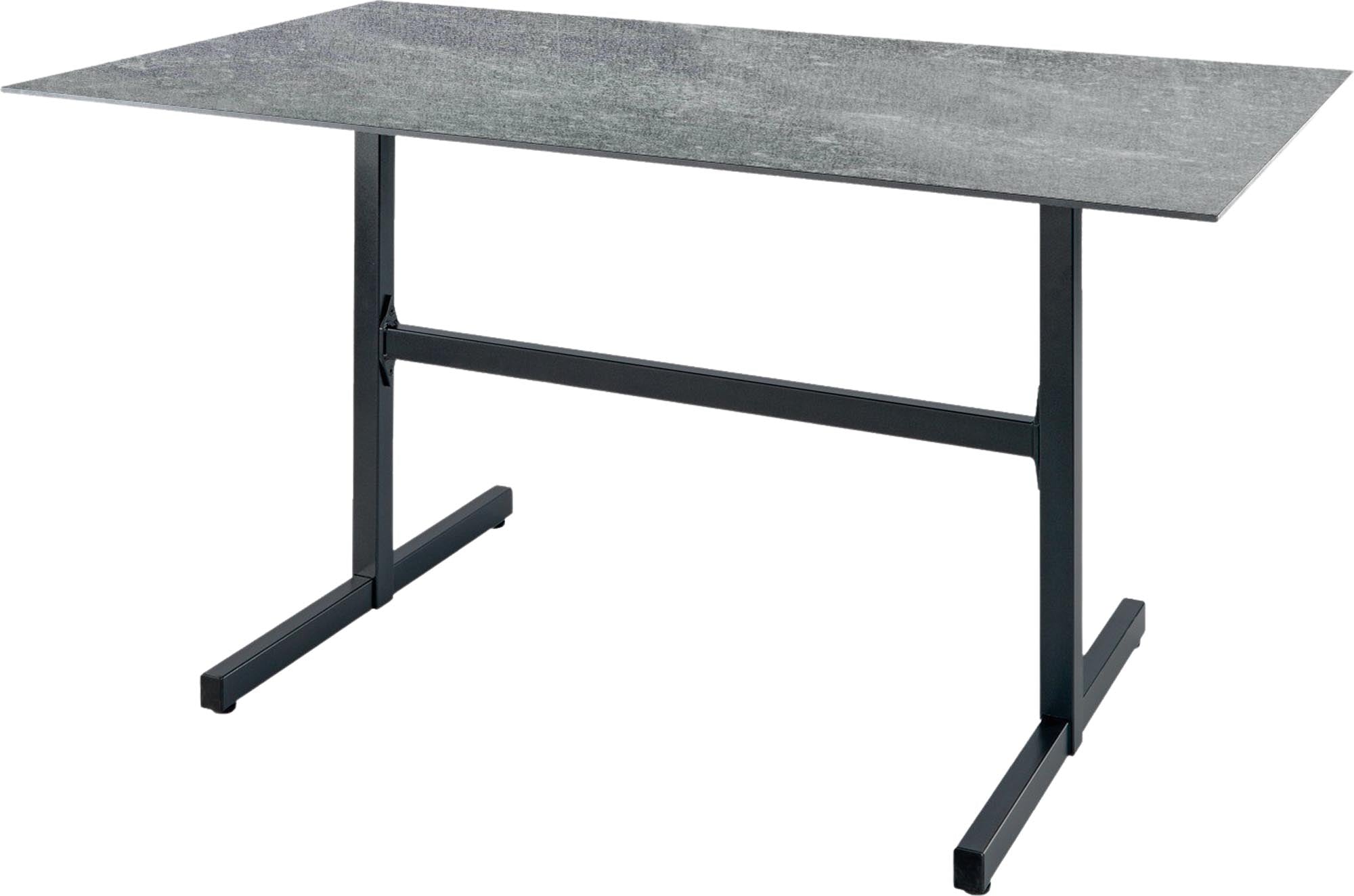 Hochwertiger, wetterfester Luzern Glasfaser-Gartentisch 120x80 cm, klappbar, robustes Design, pflegeleicht, perfekt für Garten, Balkon und Terrasse.