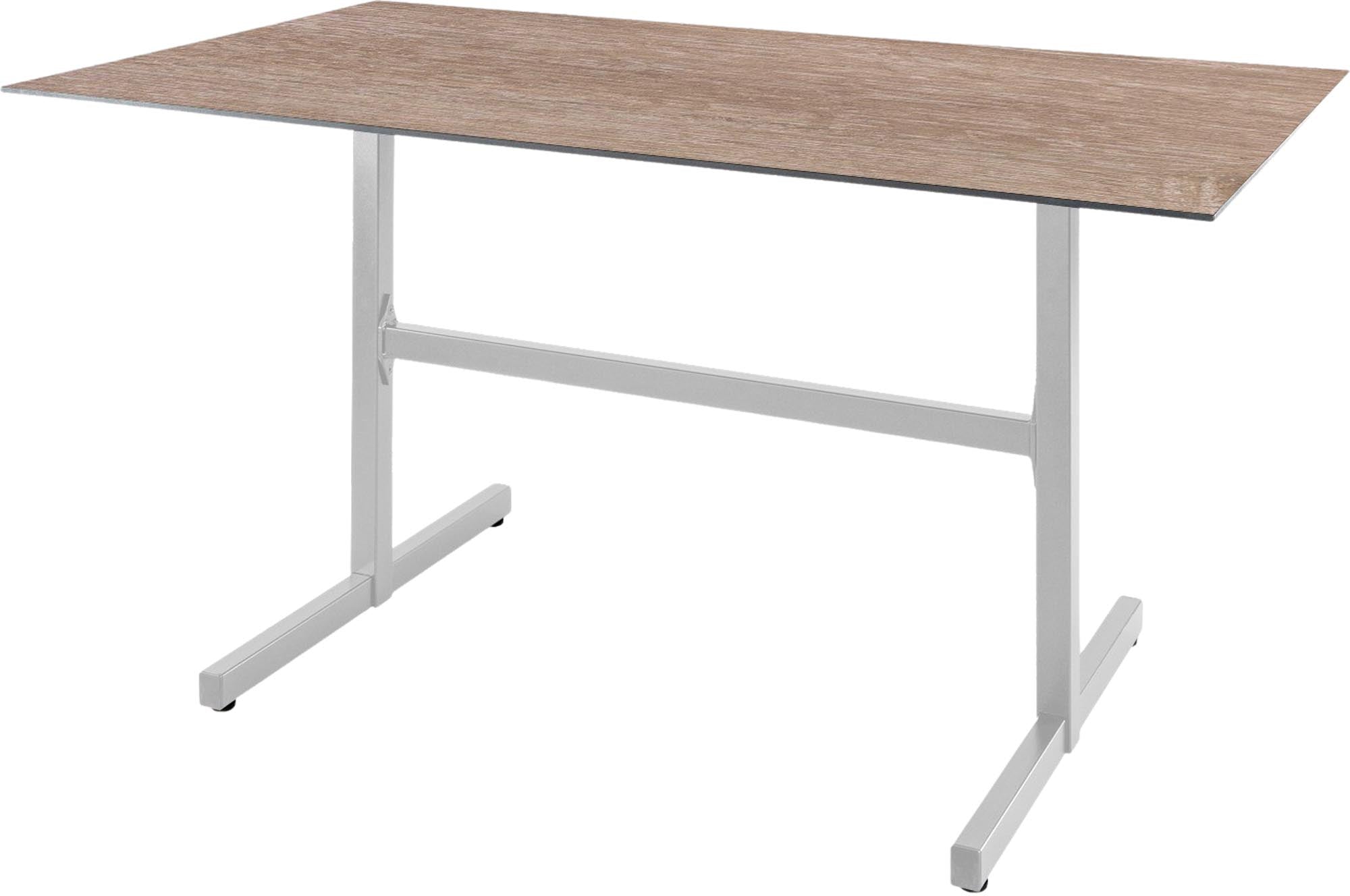 Luzern Glasfaser-Gartentisch 120x80 cm, klappbar, wetterfest, langlebig, elegantes Design, pflegeleicht, ideal für Garten, Balkon und Terrasse.