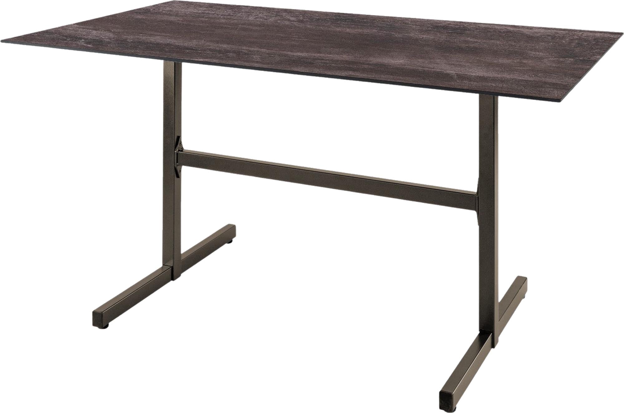 Luzern Glasfaser-Gartentisch Decor 140x80 klappbar in Stromboli dunkel präsentiert im Onlineshop von KAQTU Design AG. Gartentisch ist von Schaffner