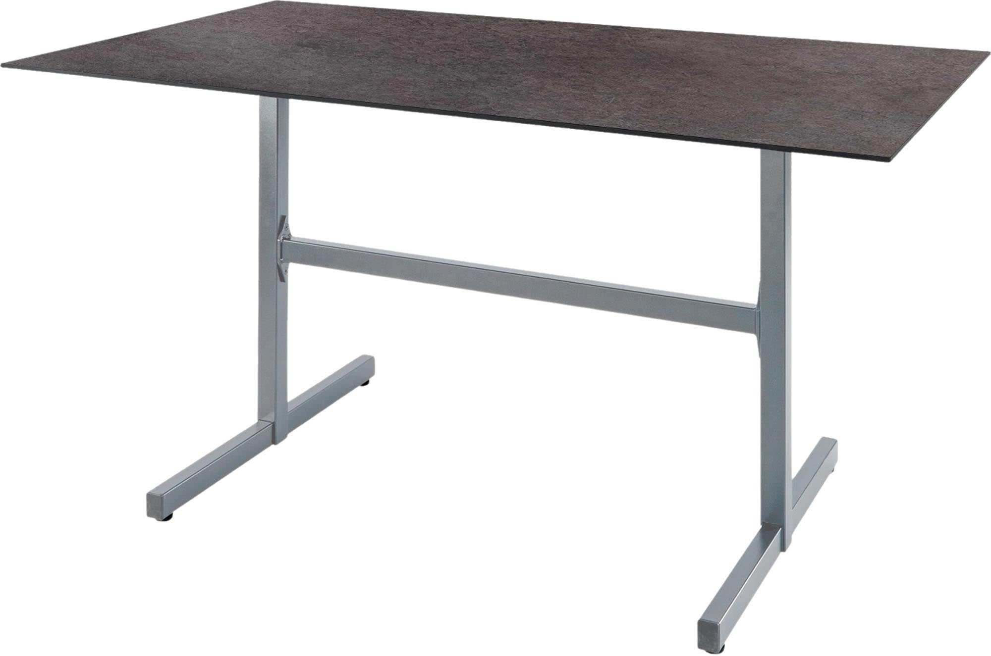 Moderner Fiberglastisch Basel 140 x 80 von Schaffner – perfekt für Terrasse und Balkon, robust, wetterbeständig und platzsparend klappbar.