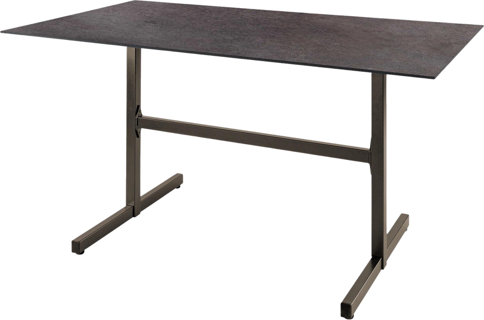 Luzern Glasfaser-Gartentisch Decor 140x80 klappbar in Cooperfield / Champagner präsentiert im Onlineshop von KAQTU Design AG. Gartentisch ist von Schaffner