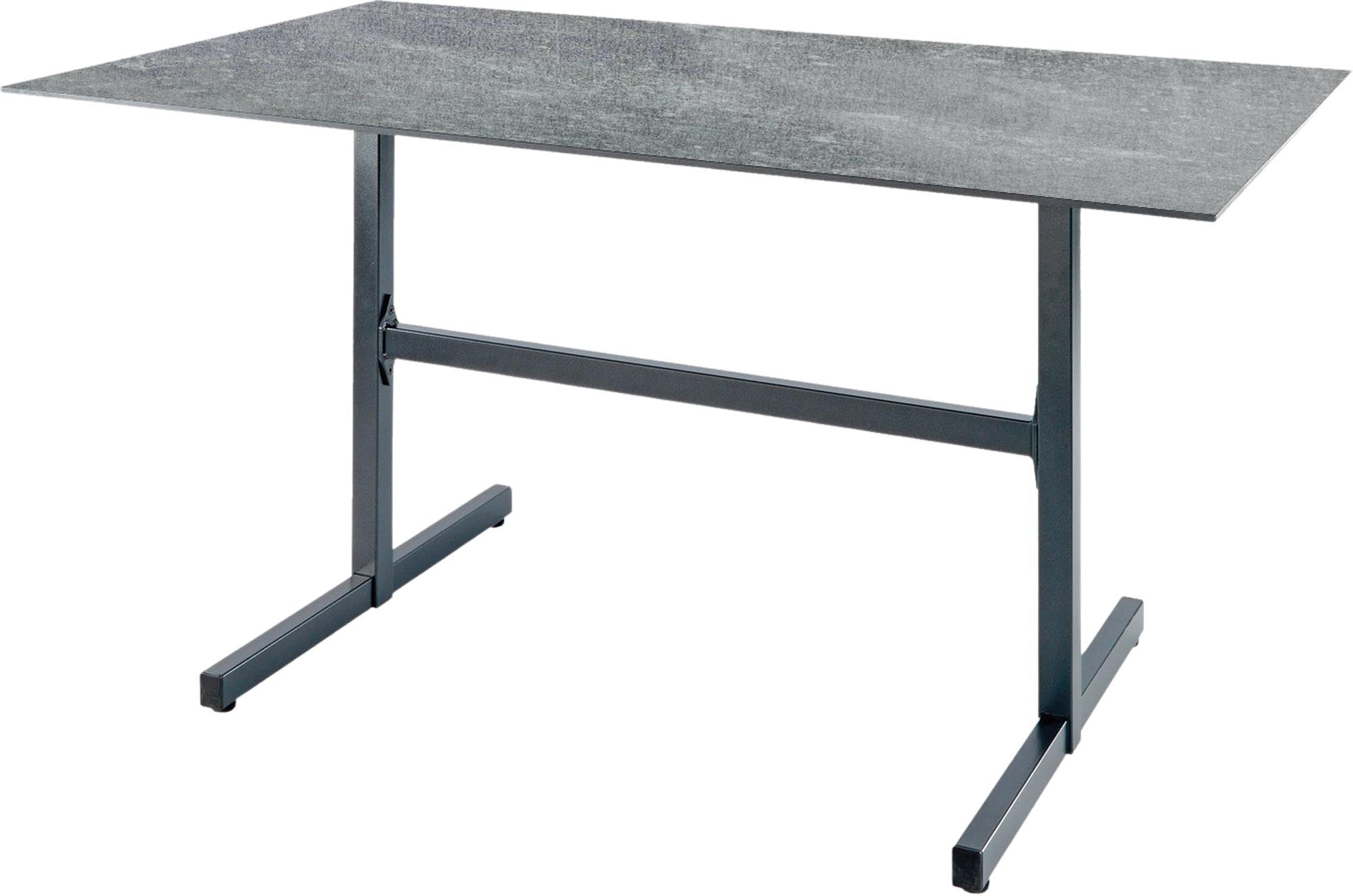 Moderner Fiberglastisch Basel 140 x 80 von Schaffner – ideal für stilvolle Gartenpartys und entspannte Abende im Freien.