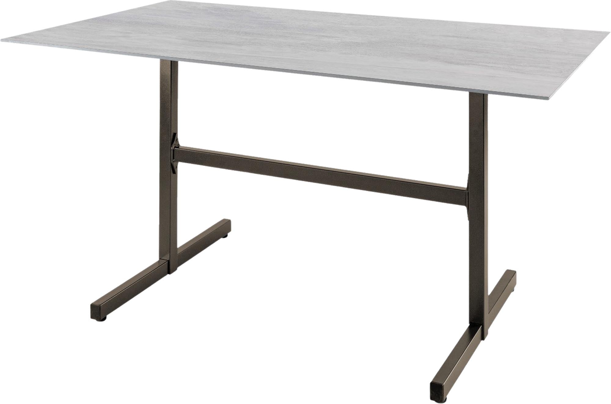 Eleganter, wetterfester Luzern Glasfaser-Gartentisch 160x90 cm, klappbar und ausziehbar, langlebig, pflegeleicht und ideal für stilvolle Gartenmomente.