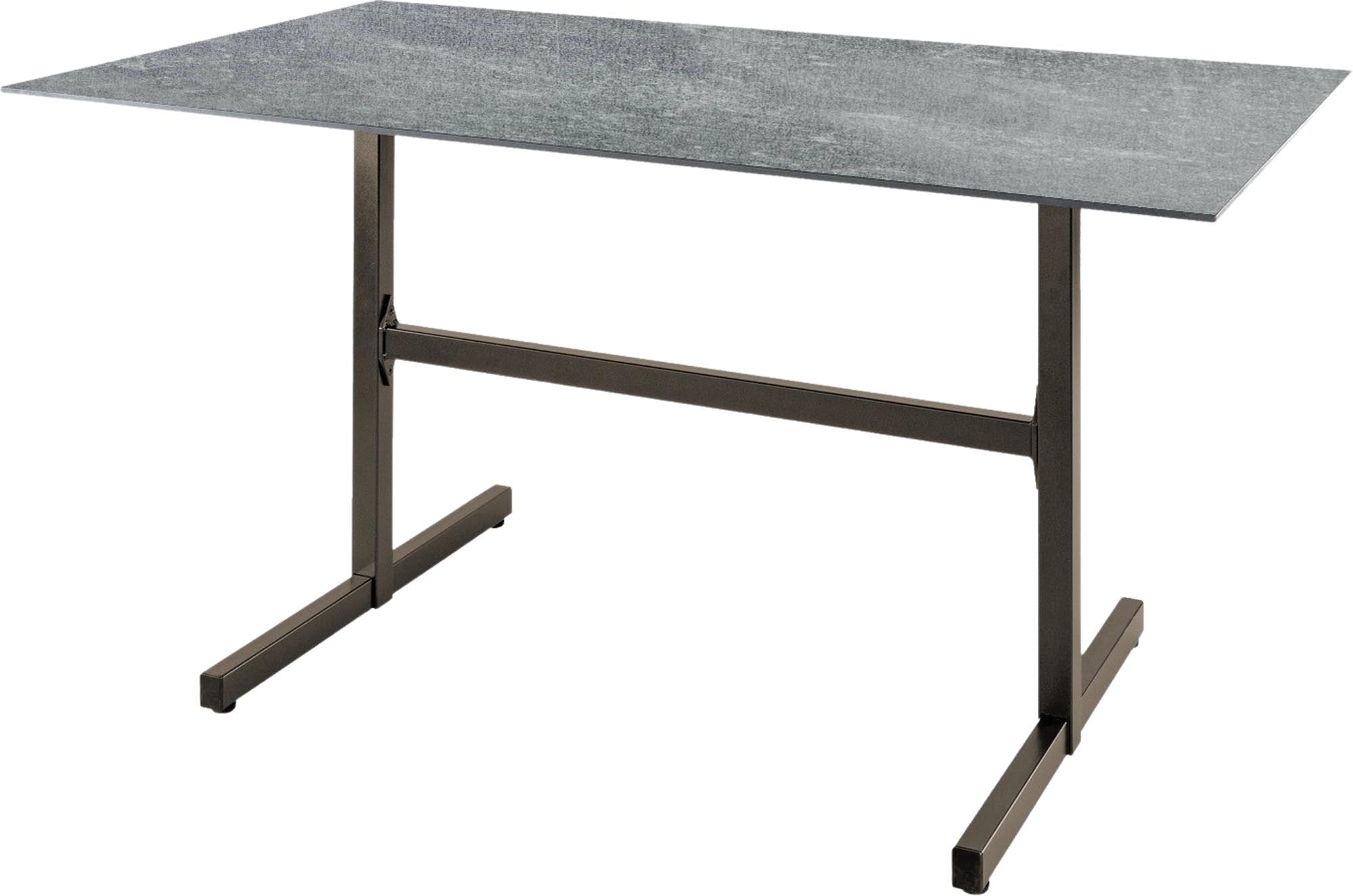 Eleganter, wetterfester Luzern Glasfaser-Gartentisch 160x90 cm, klappbar und ausziehbar, langlebig, pflegeleicht, ideal für stilvolle Gartenmomente.