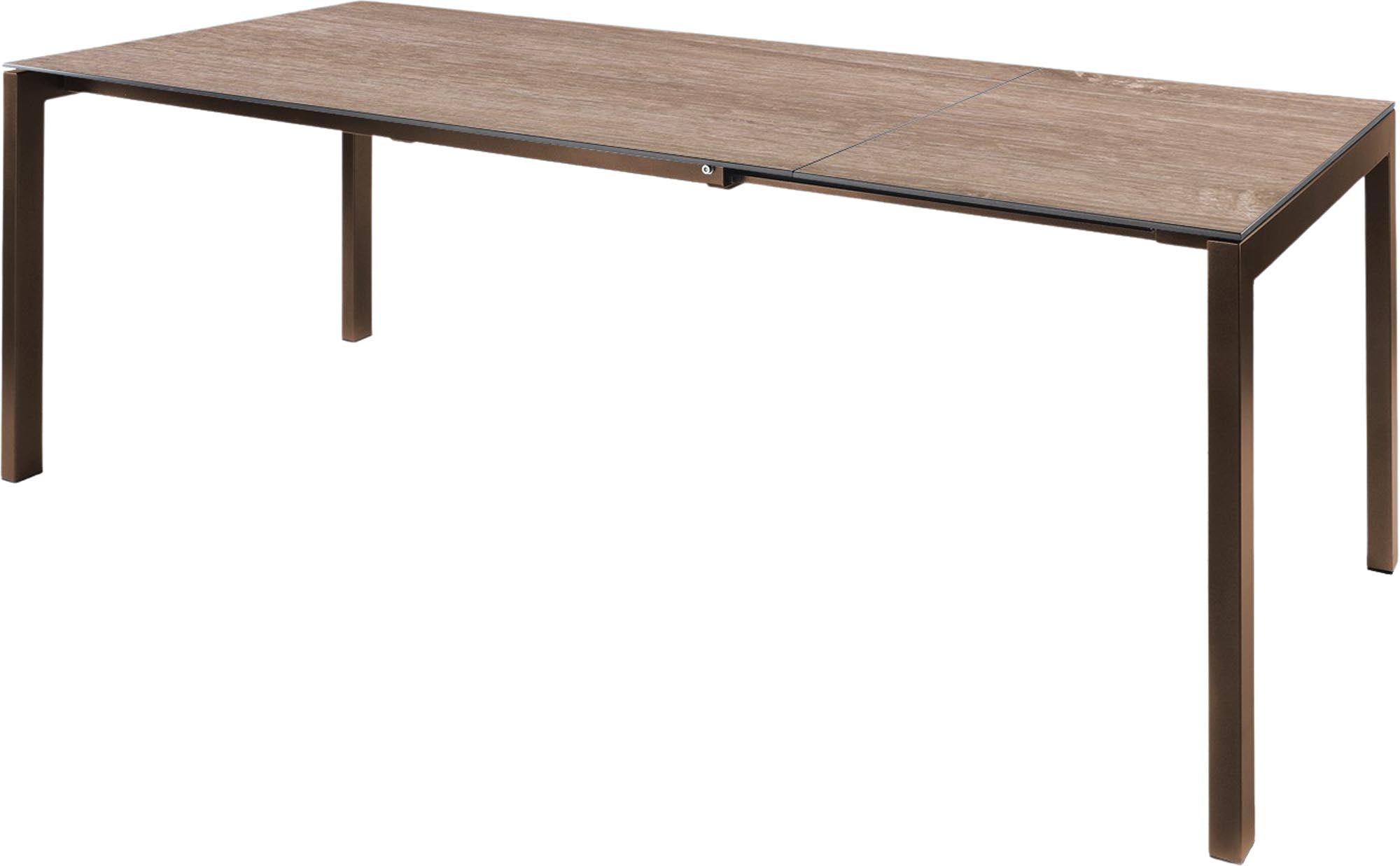 Moderner Fiberglastisch Luzern, ausziehbar von 160 auf 220 cm, ideal für gesellige Runden und stilvolle Anlässe.