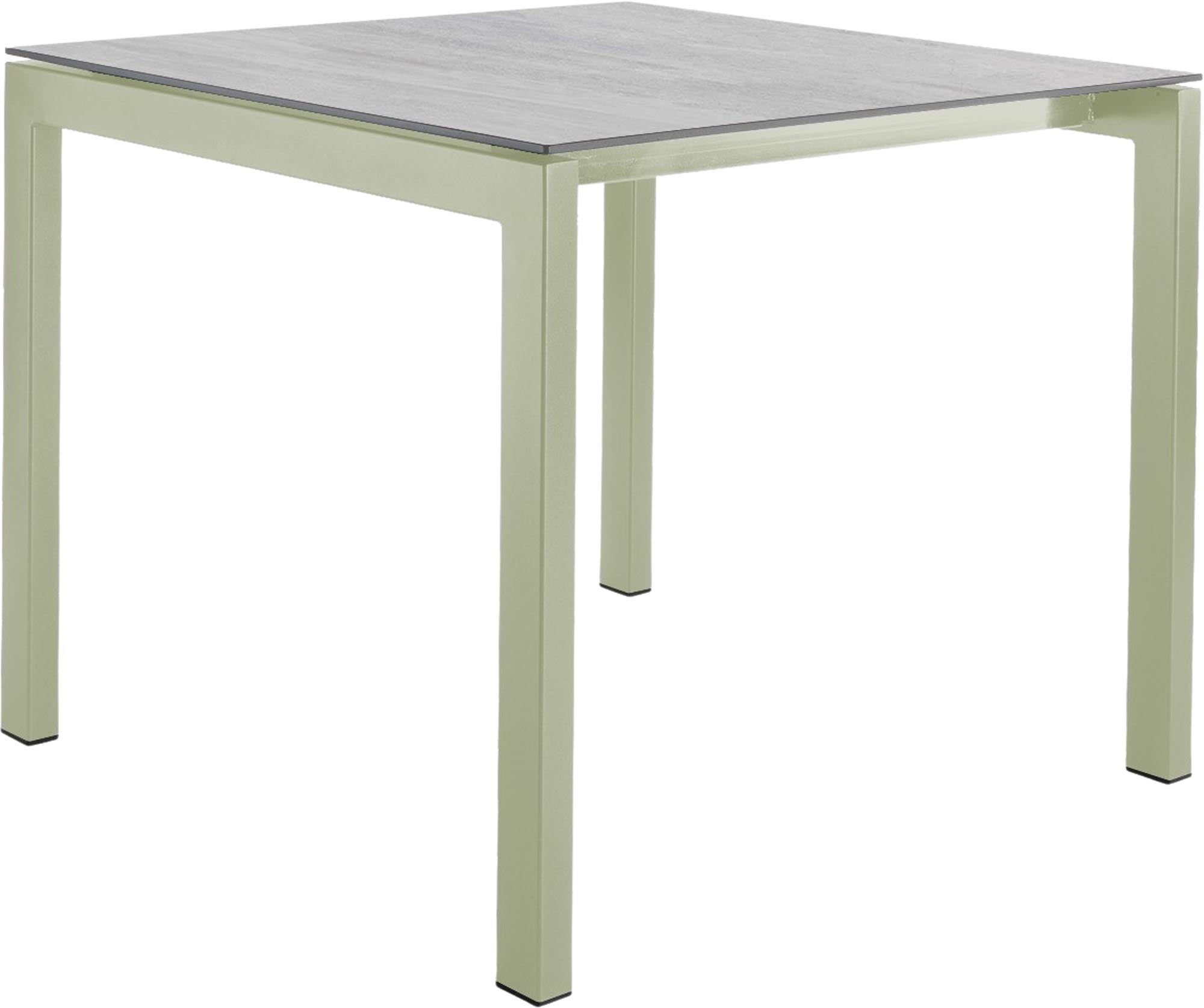 Eleganter Luzern Glasfaser-Gartentisch 80x80 von Schaffner, wetterfest, abklappbar, UV-beständig, langlebig und Schweizer Qualität für Garten, Balkon und Terrasse.