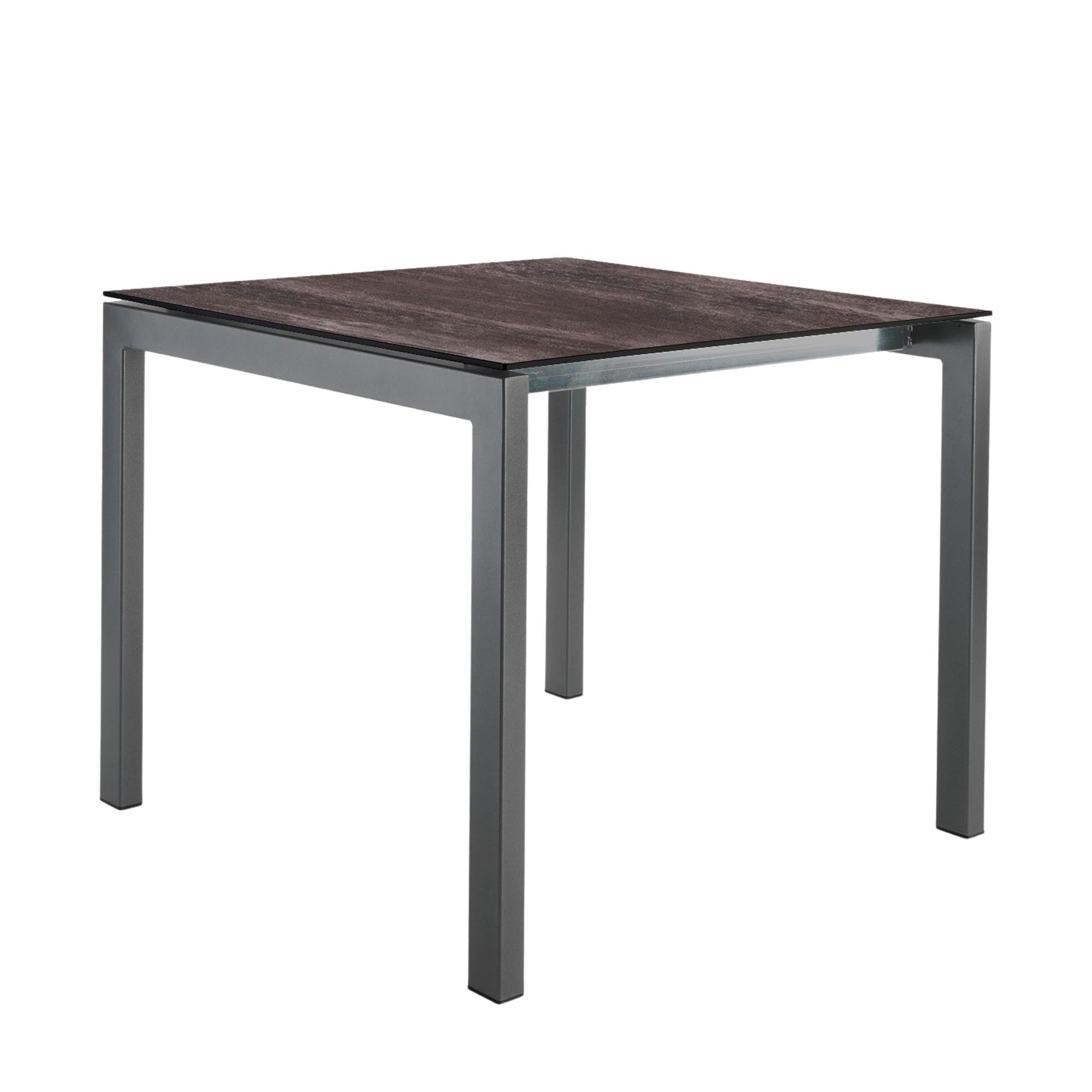 Luzern Glasfaser-Gartentisch 90x90 von Schaffner – wetterfest, abklappbar, ausziehbar, langlebig, pflegeleichtes Design, ideal für Garten, Balkon & Terrasse.