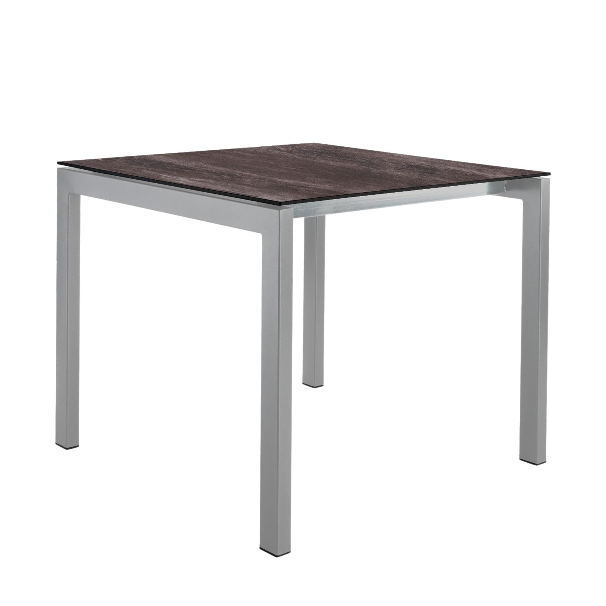 Luzern Glasfaser-Gartentisch Decor 90x90 von Schaffner – wetterfest, ausziehbar, robustes Design, pflegeleicht, ideal für Garten, Balkon und Terrasse.