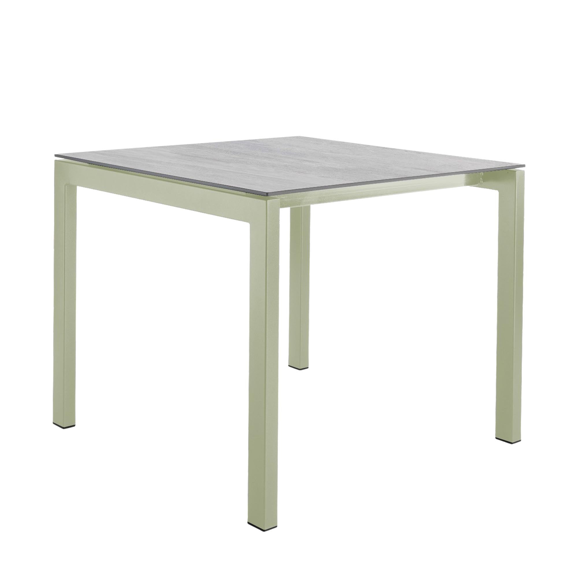 Moderner Luzern Glasfaser-Gartentisch 90x90 von Schaffner, ausziehbar, abklappbar, wetterfest, robust, nachhaltige Materialien, Schweizer Qualität, stilvoll & pflegeleicht.