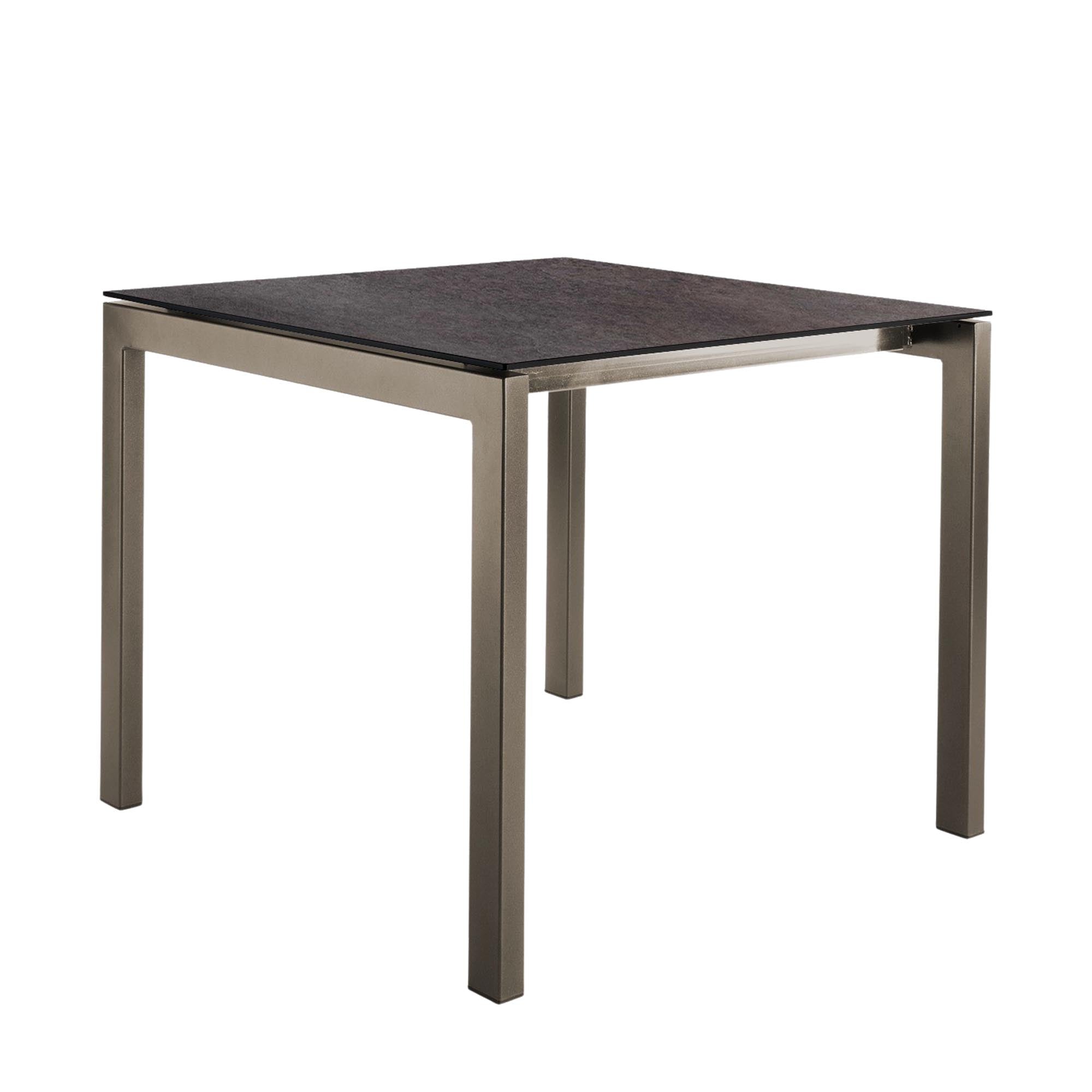 Eleganter Luzern Glasfaser-Gartentisch 90x90 von Schaffner, wetterfest, flexibel, langlebig und pflegeleicht – perfekt für Garten, Balkon und Terrasse.