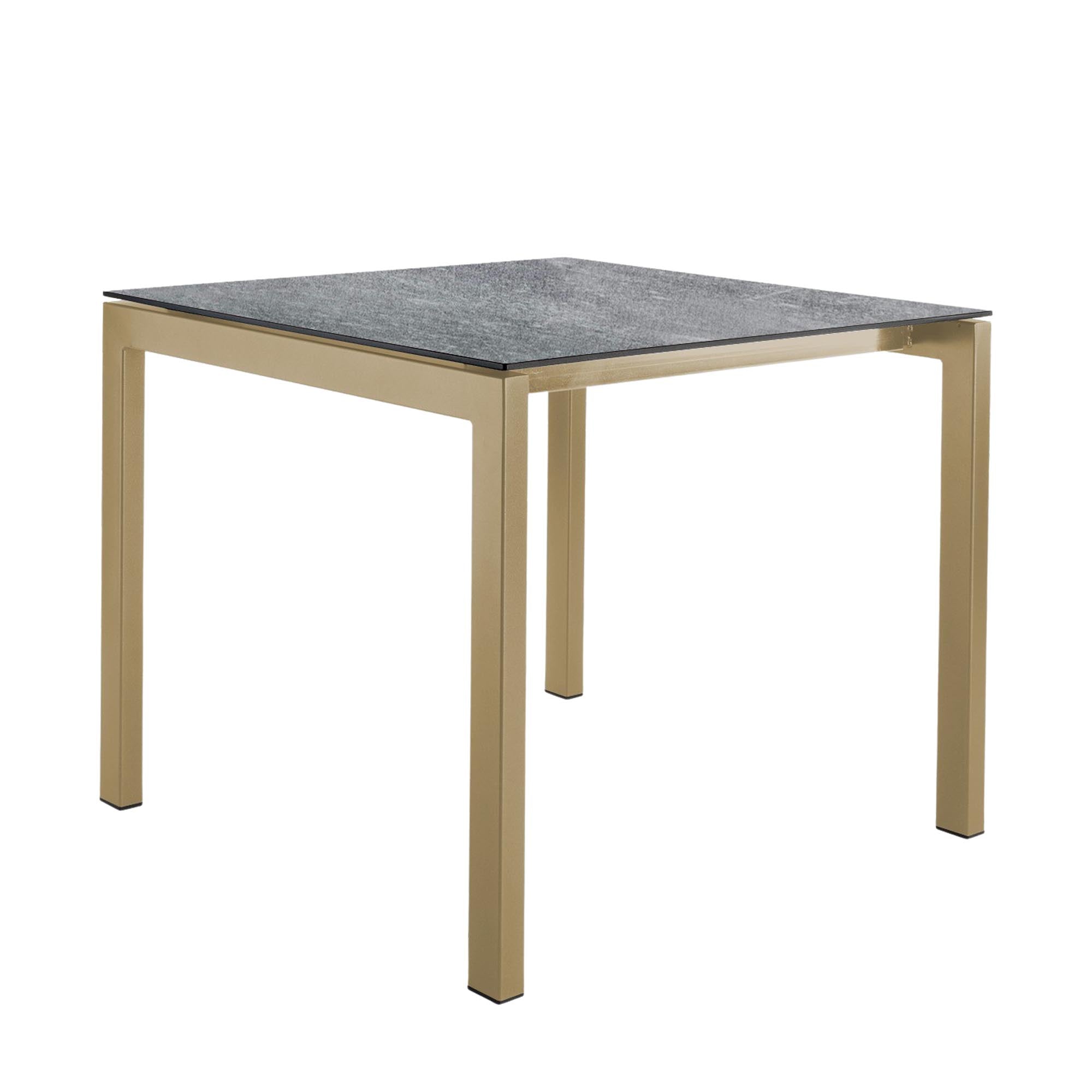 Eleganter Luzern Glasfaser-Gartentisch 90x90 von Schaffner, wetterfest, ausziehbar, pflegeleicht und nachhaltig – perfekt für Garten, Balkon und Terrasse.