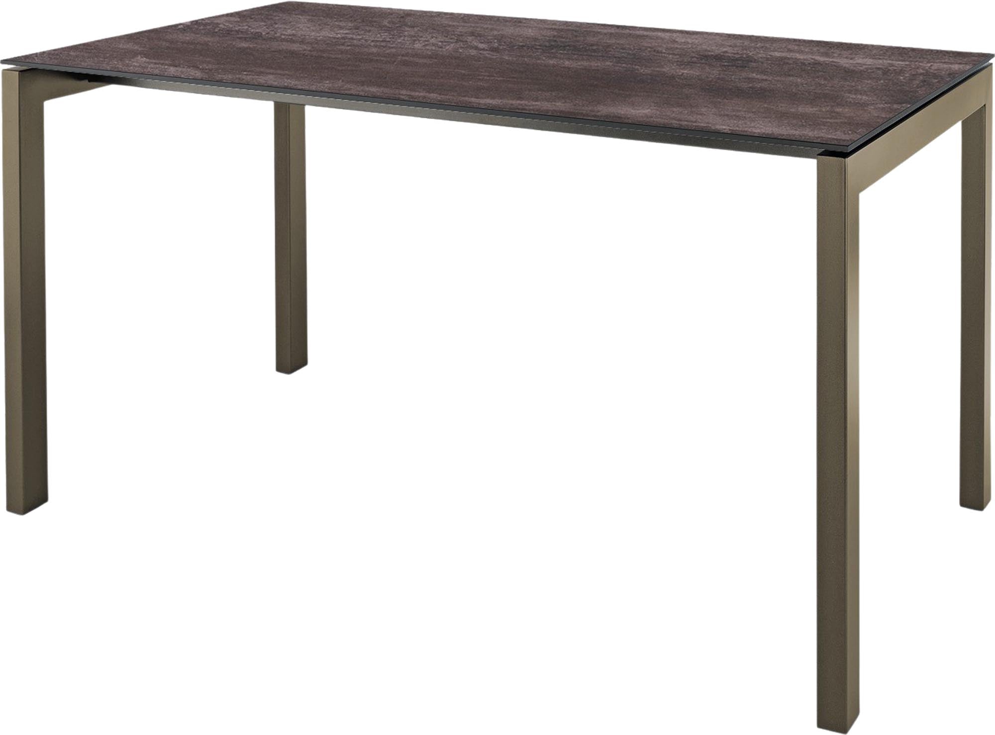 Luzern Glasfaser-Gartentisch 160x90 in Stromboli dunkel / Champagner präsentiert im Onlineshop von KAQTU Design AG. Gartentisch ist von Schaffner