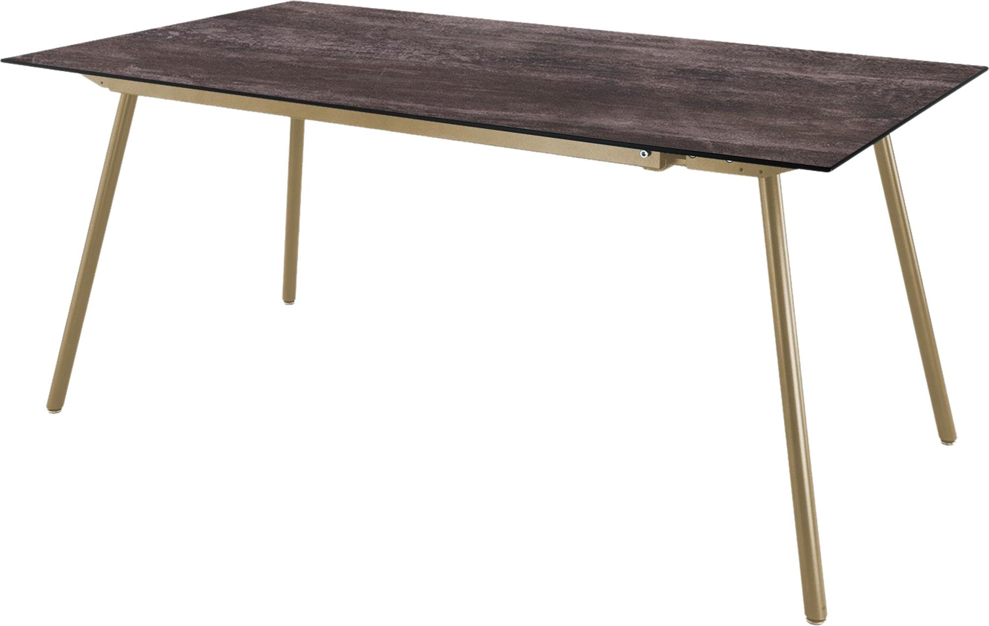 Eleganter Gartentisch aus robustem Glasfaser, 160x90 cm, ideal für Gartenpartys und entspannte Abende im Freien.