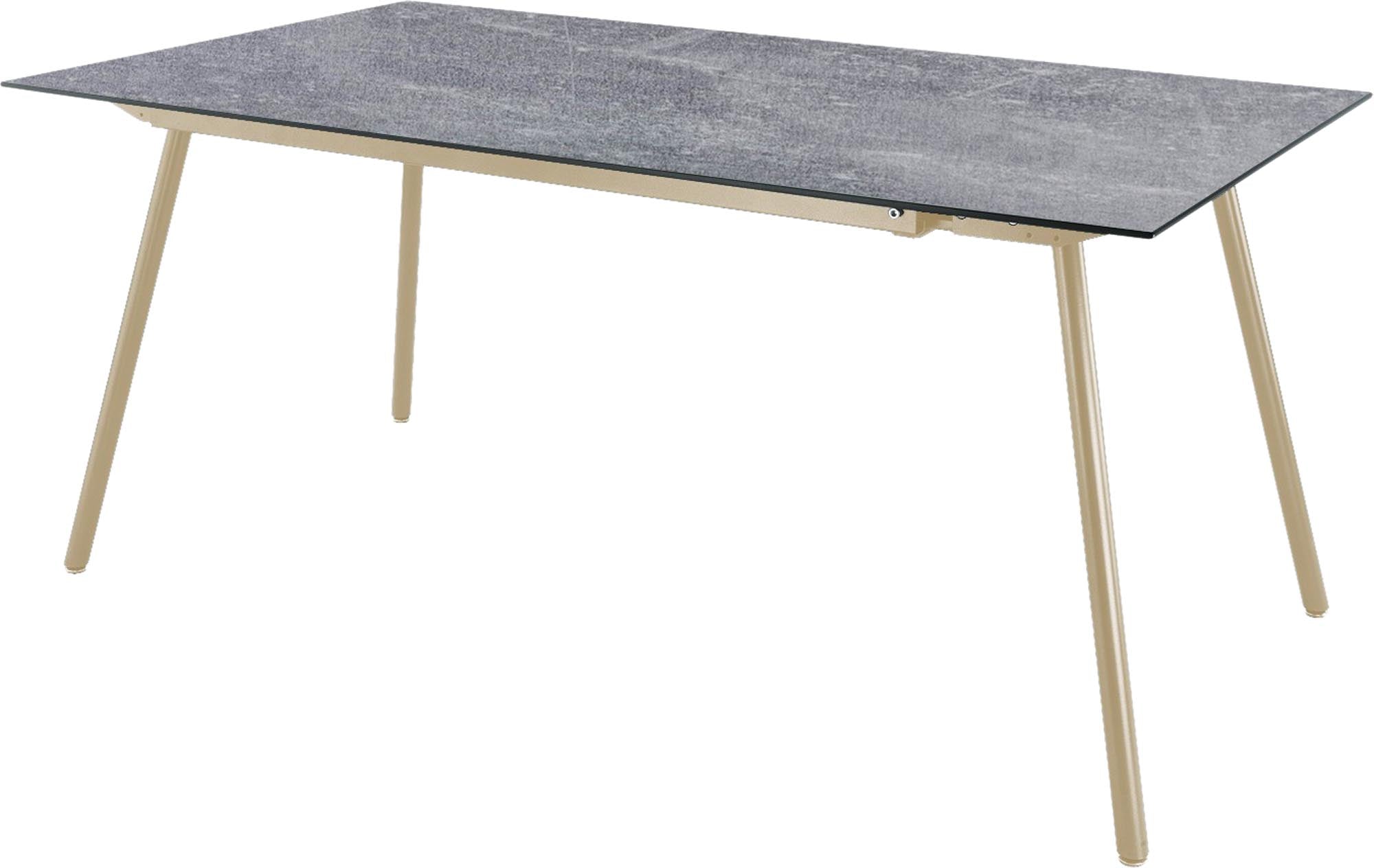 Eleganter Glasfaser-Gartentisch 160x90 von Schaffner, wetterfest, robust, pflegeleicht, in vielen Farben, perfekt für Garten, Balkon und Terrasse.