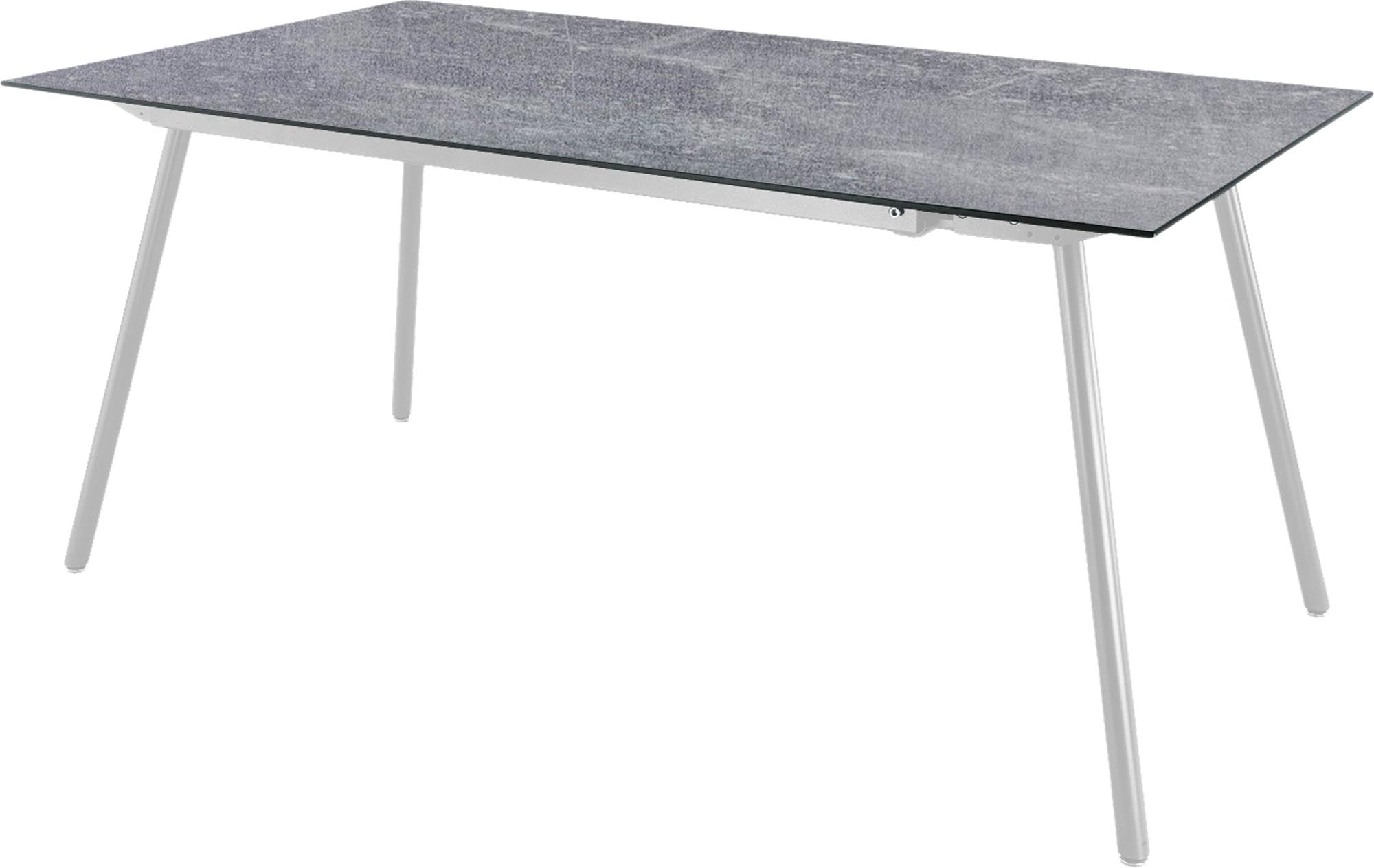 Locarno Glasfaser-Gartentisch 160x90 in Beton präsentiert im Onlineshop von KAQTU Design AG. Gartentisch ist von Schaffner