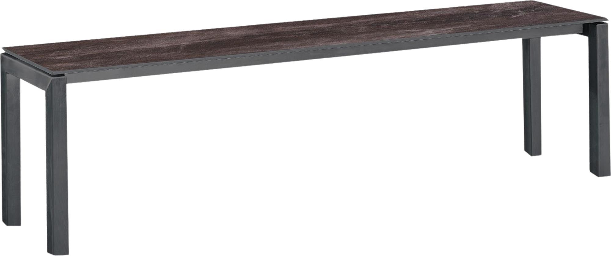 Luzern Glasfaser-Gartenbank Decor 160x32 in Stromboli dunkel präsentiert im Onlineshop von KAQTU Design AG. Gartenbank ist von Schaffner